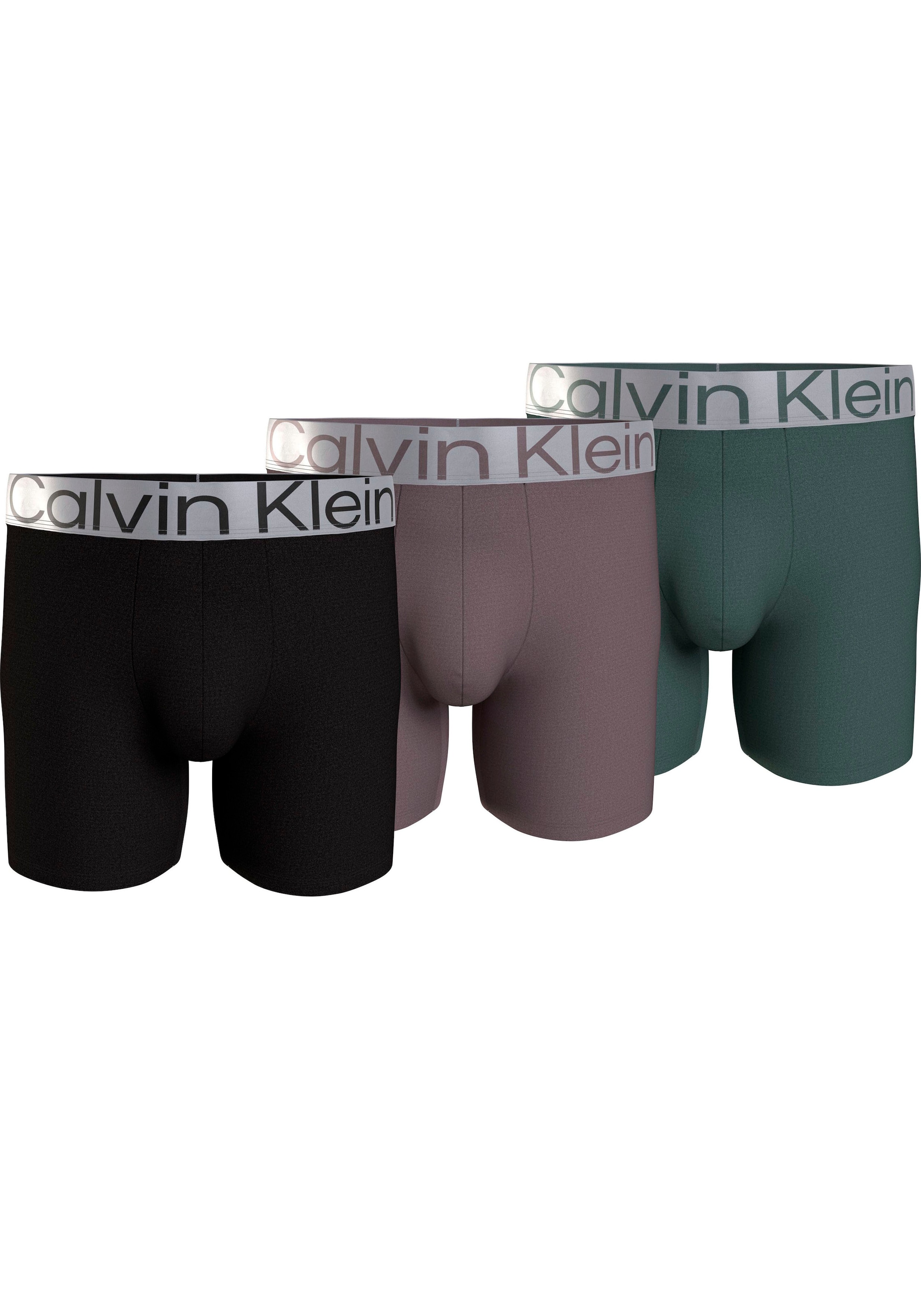 Calvin Klein Boxer mit bei BRIEF OTTO 3 »BOXER 3PK«, (Packung, & längerem Bein Logo-Elastikbund St., online 3er-Pack)