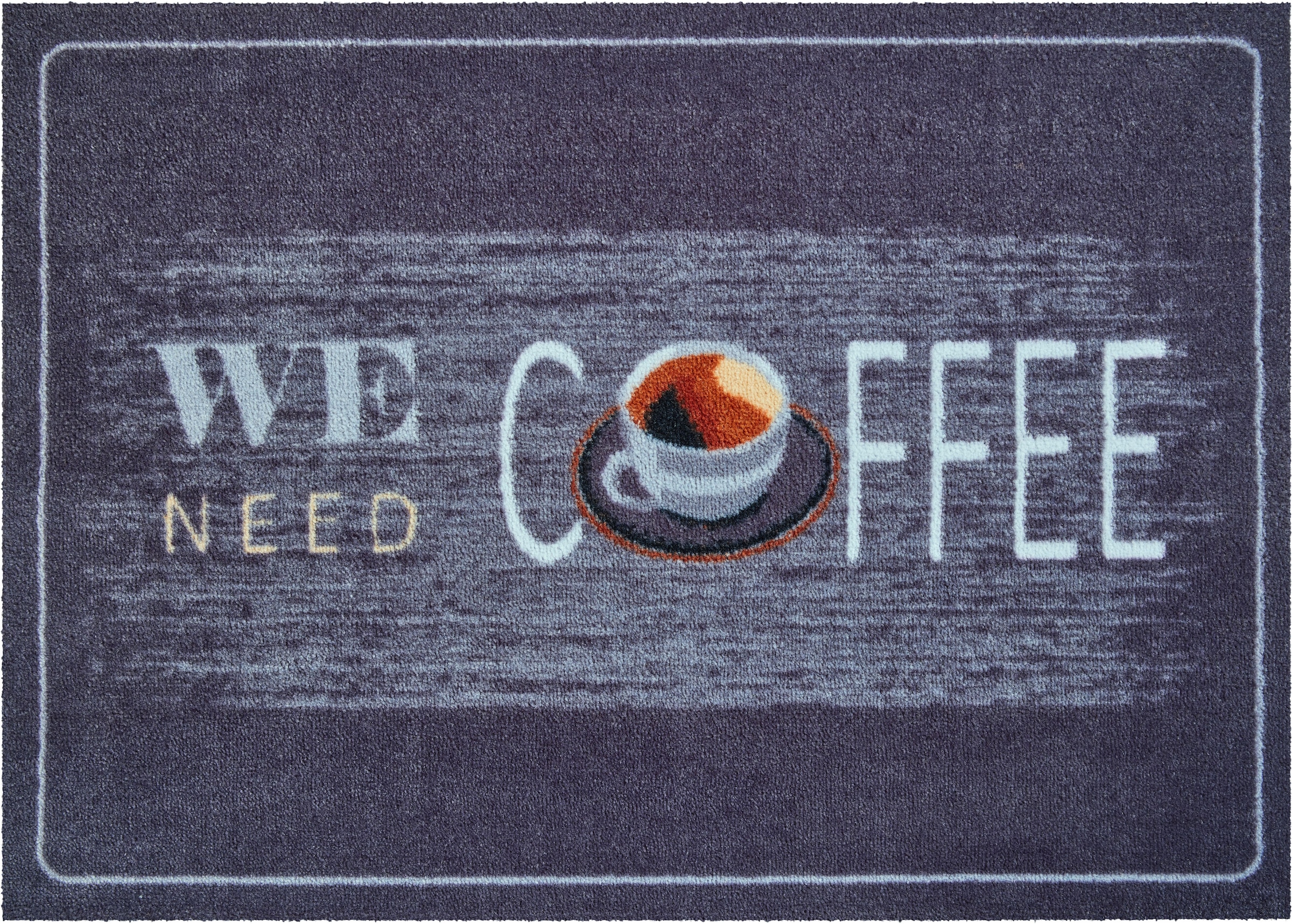 Grund Fußmatte »Coffee«, rechteckig, 8 mm Höhe, Schmutzfangmatte, mit Spruch, In- und Outdoor geeignet, waschbar, den