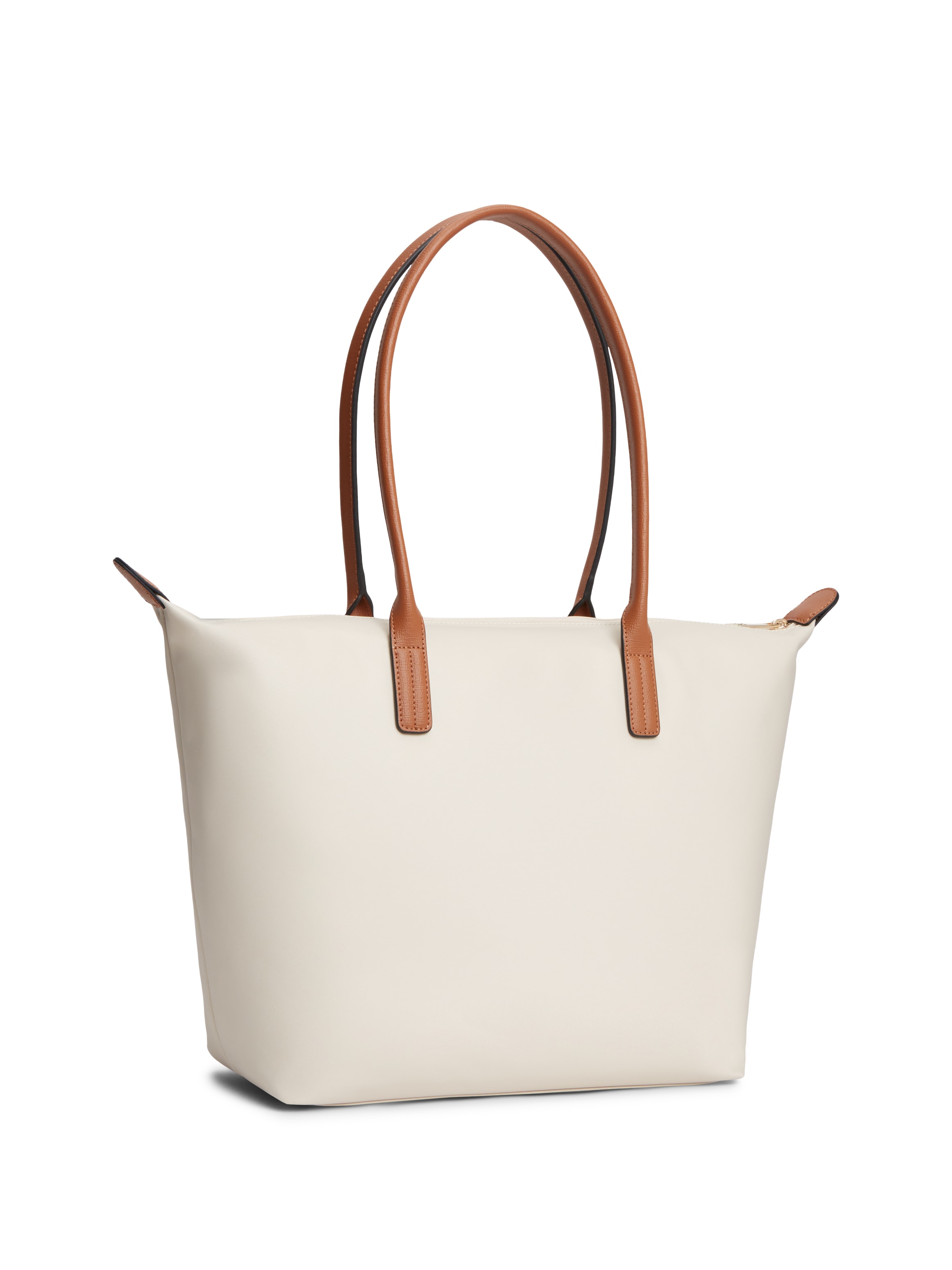 Tommy Hilfiger Tragetasche »POPETTE TOTE« Damen Handtasche, Schultertasche mit kontrastfarbigen Henkeln