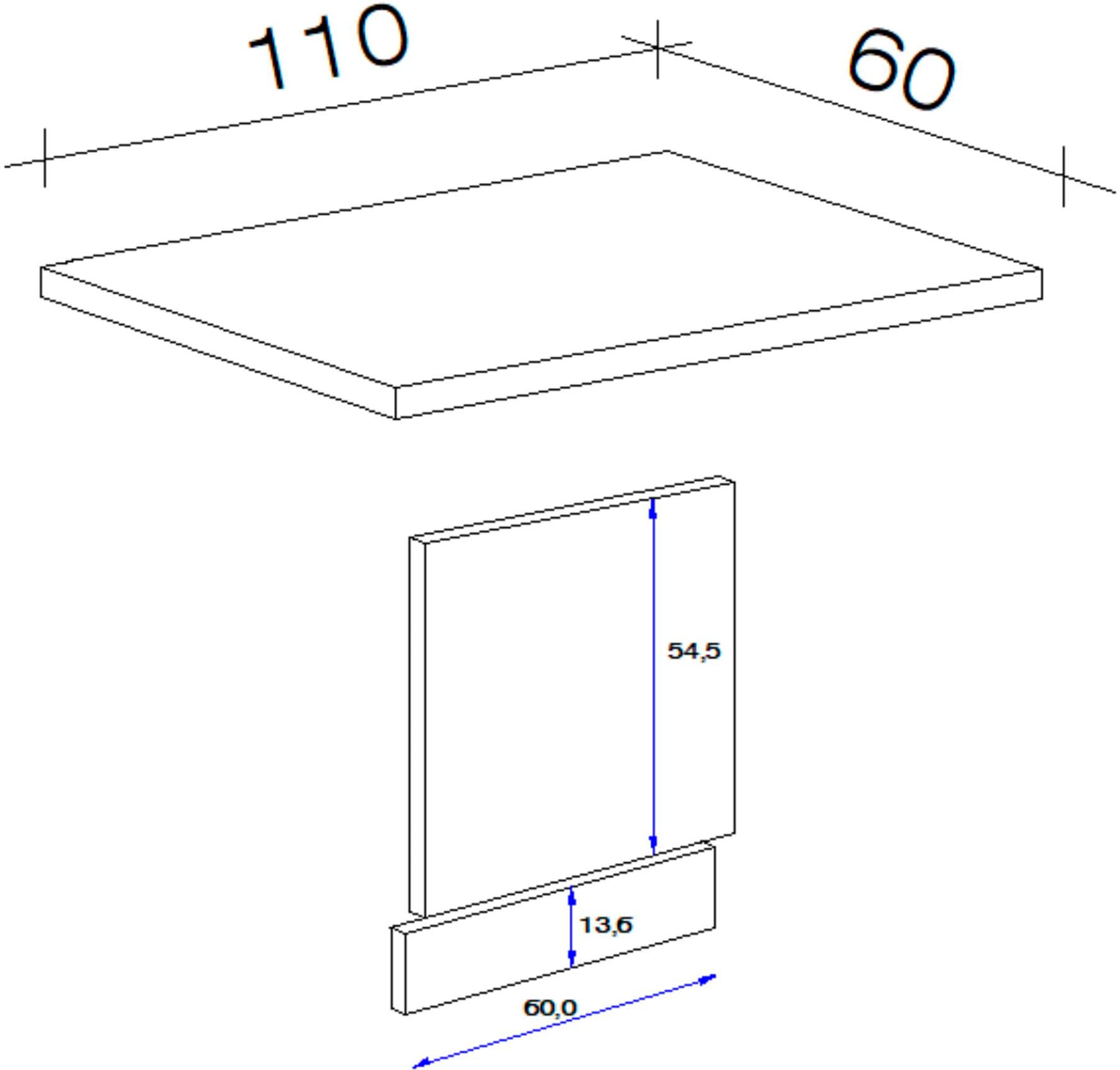 Flex-Well Frontblende »Nepal«, (B x H x T) 110 x 85/86 x 60 cm