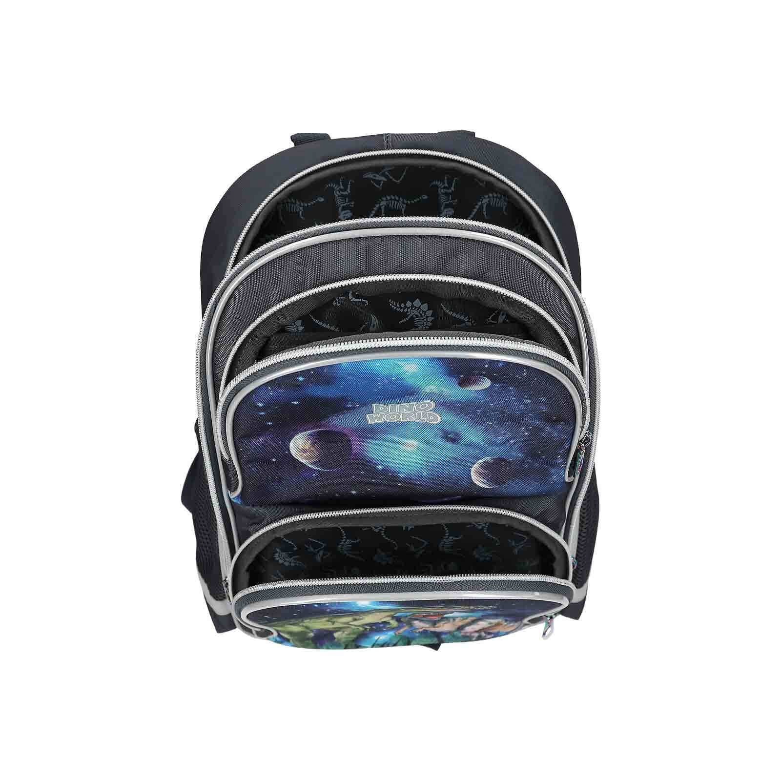 Depesche Rucksack »Schulrucksack GALAXY Dino World 16 x 33 cm grau-grün«