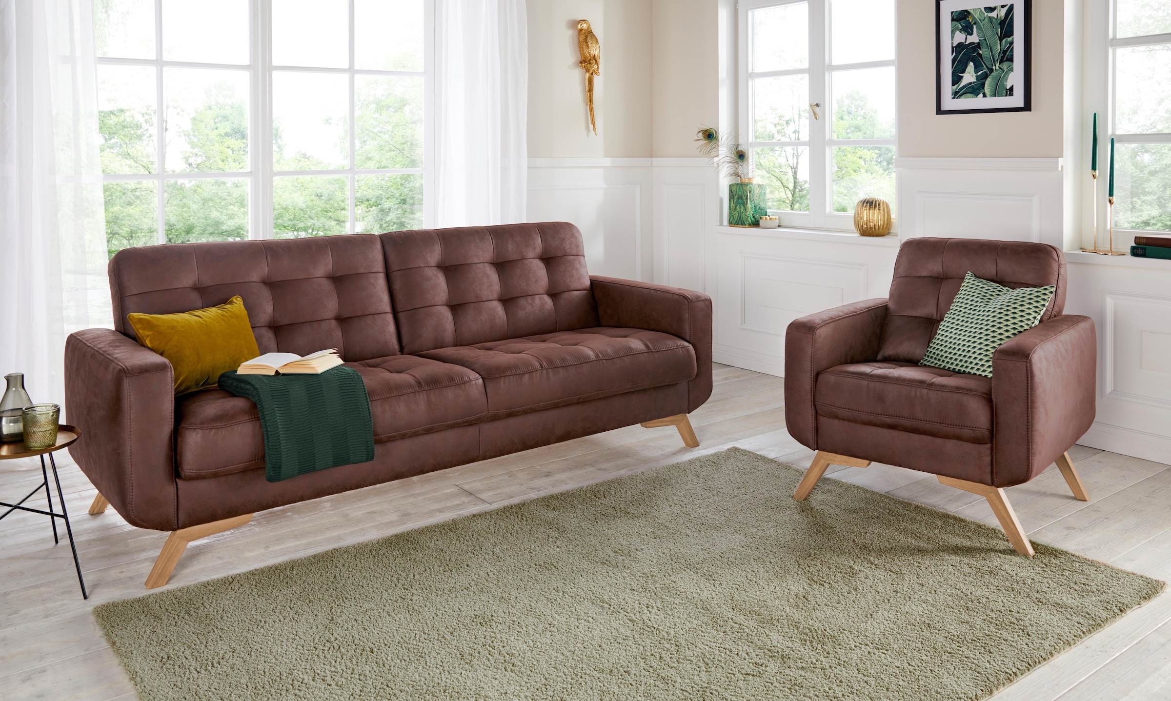 exxpo - sofa fashion Sessel »Fiord, Loungesessel«, aktuelles Design, tolle Detailverarbeitung im Sitz und Rücken