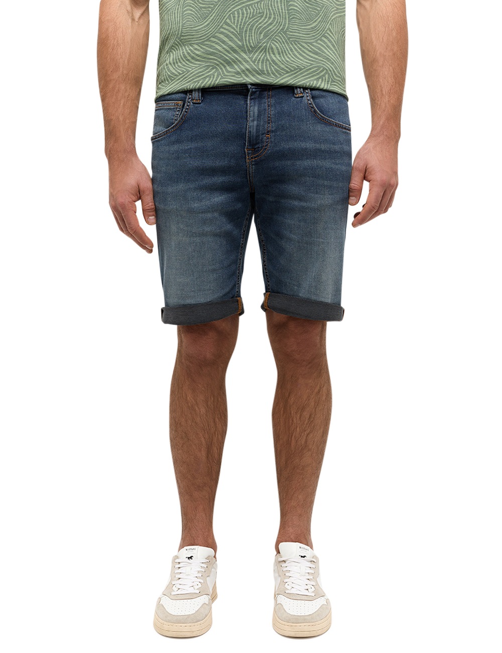 Mustang Herren Slim-fit-Jeans »Herren Style Chicago Shorts Z« in blau, Größe 38