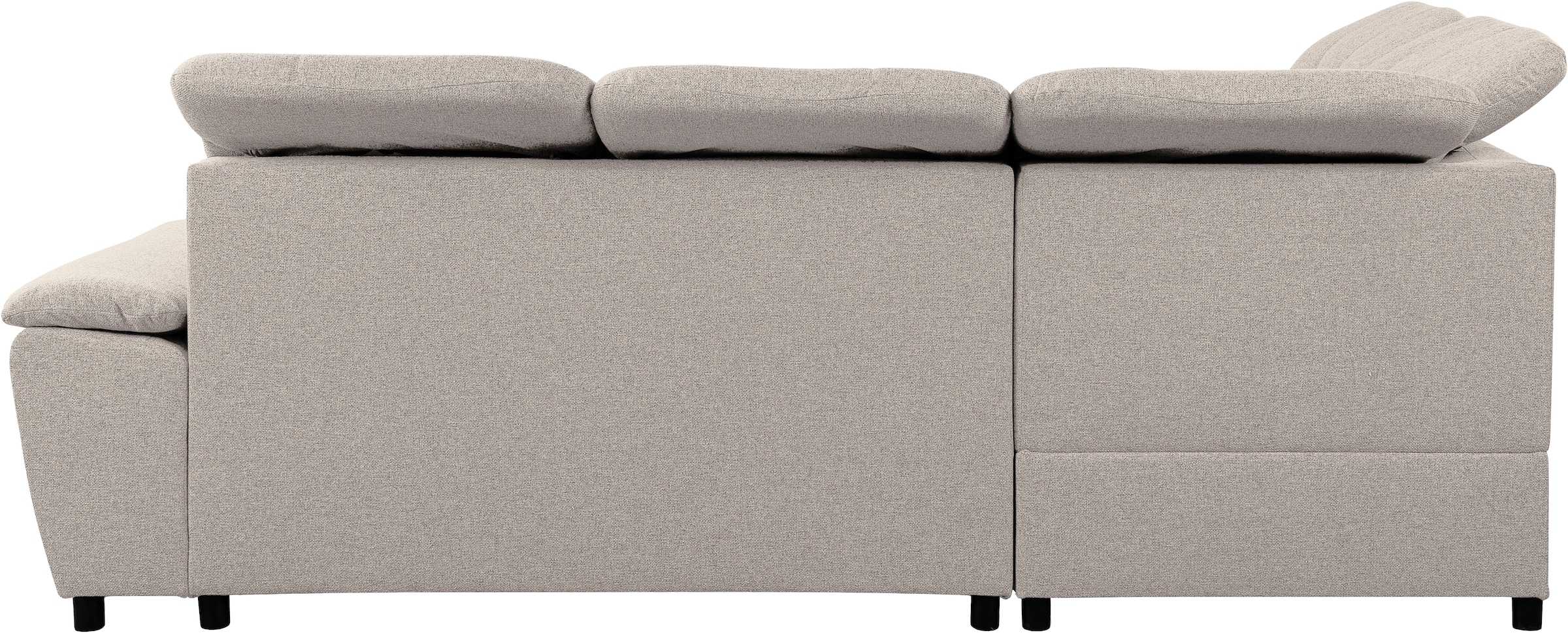 WERK2 Ecksofa »Bonny inkl. Kopfteilverstellung, Bettfunktion, Stauraum, Breite 265cm« Komfortwunder mit Schlaffunktion, verstellbarem Kopfteil & Stauraum.