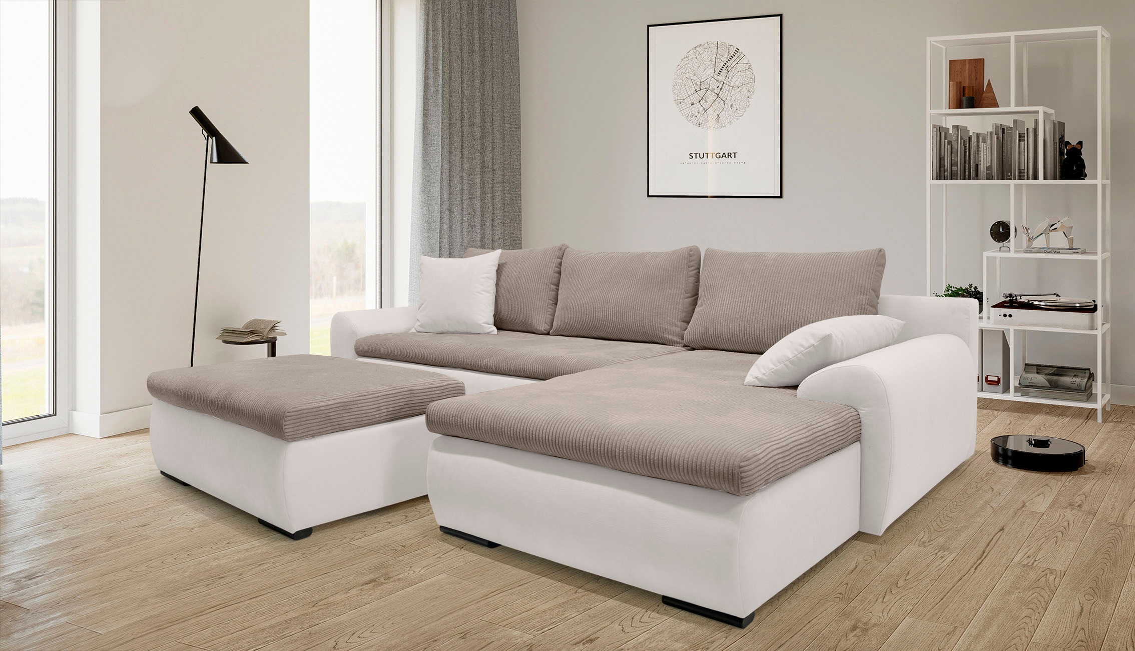 Home affaire Ecksofa »Win L-Form«, wahlweise mit Bettfunktion und Bettkasten