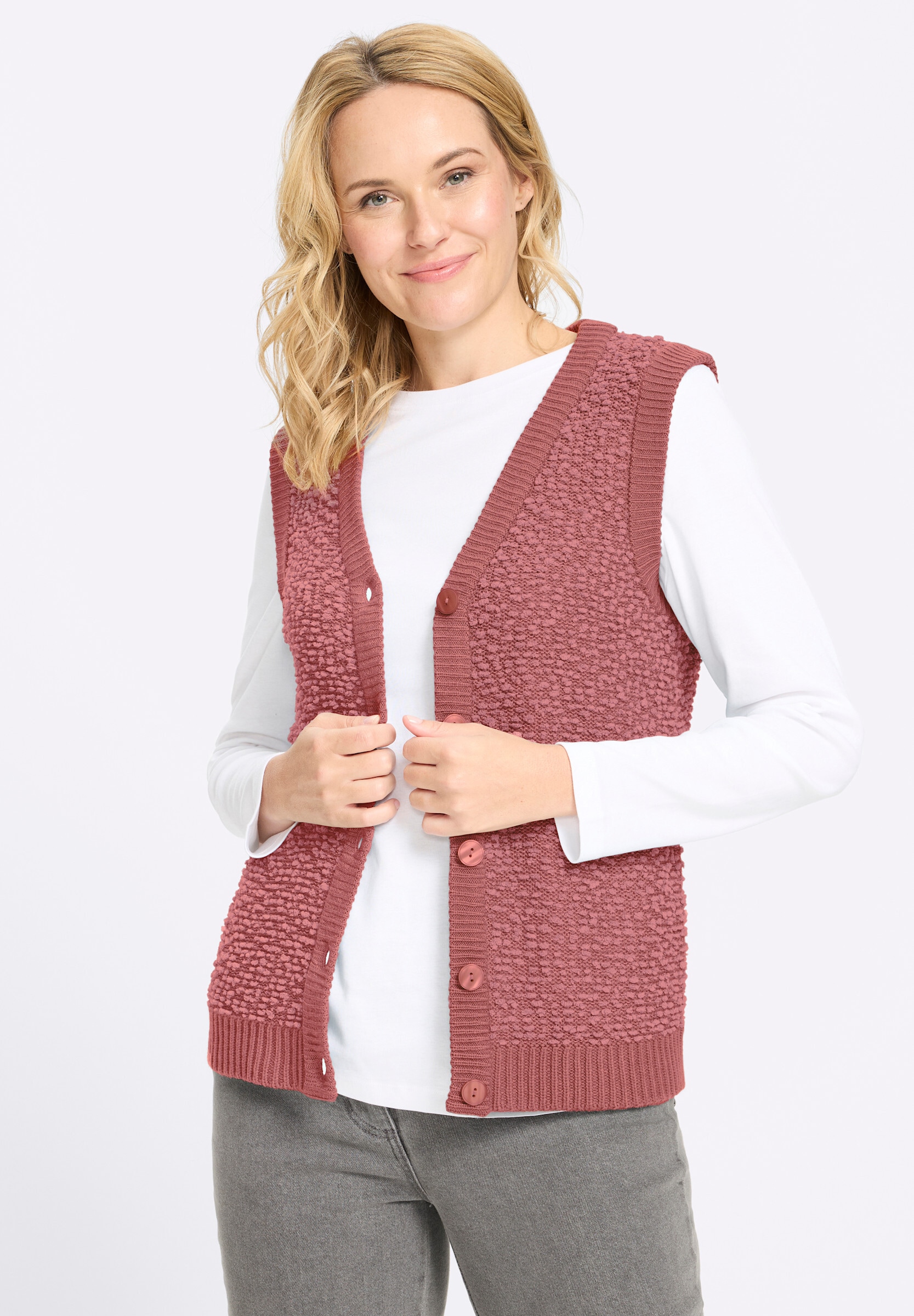 Sieh an! Strickweste »Strickweste Strickweste aus Effektgarn«