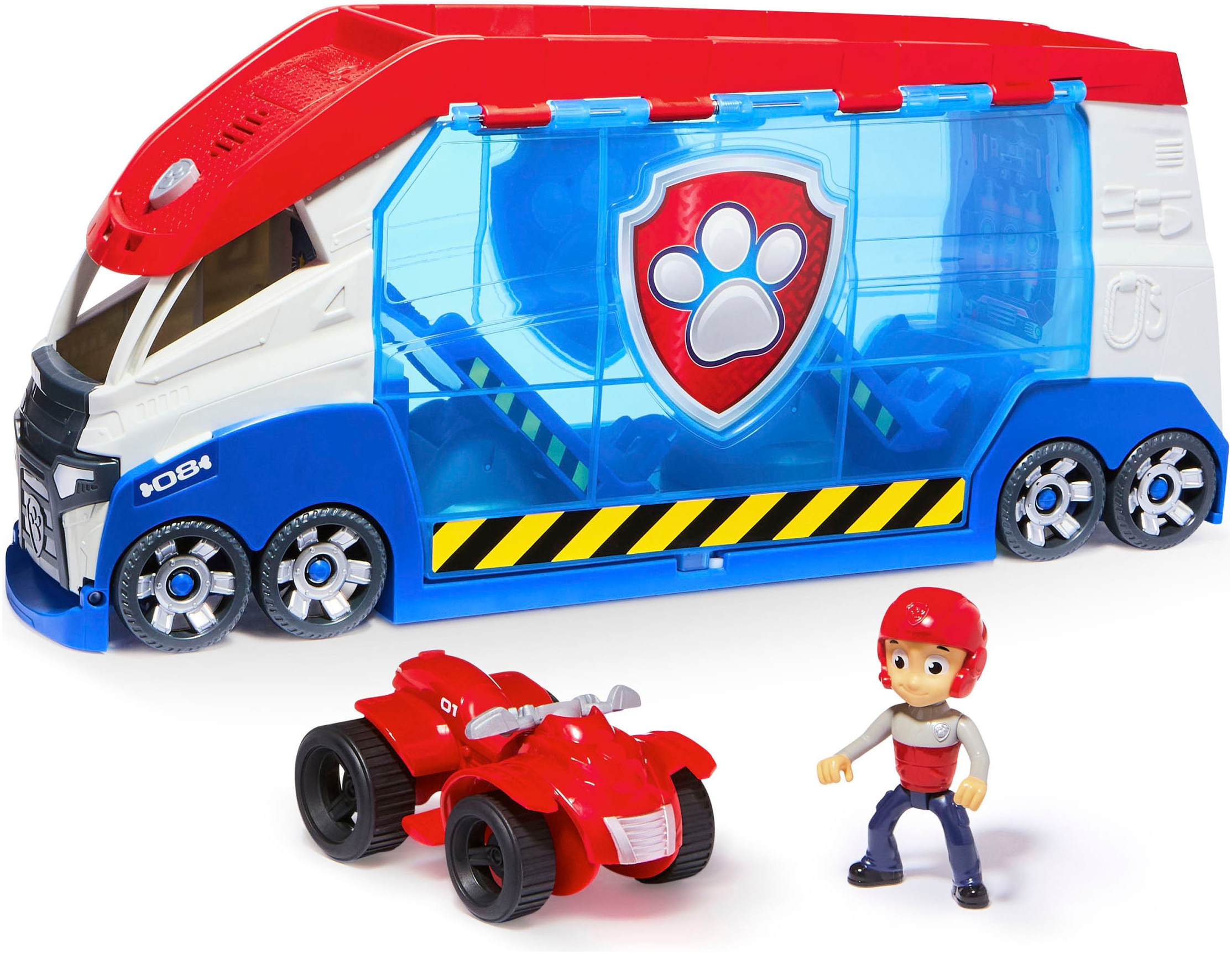 Spin Master Spielzeug-Transporter »Paw Patrol - Paw Patroller 3.0«, mit Soundeffekt; inkl. Ryder mit Quad