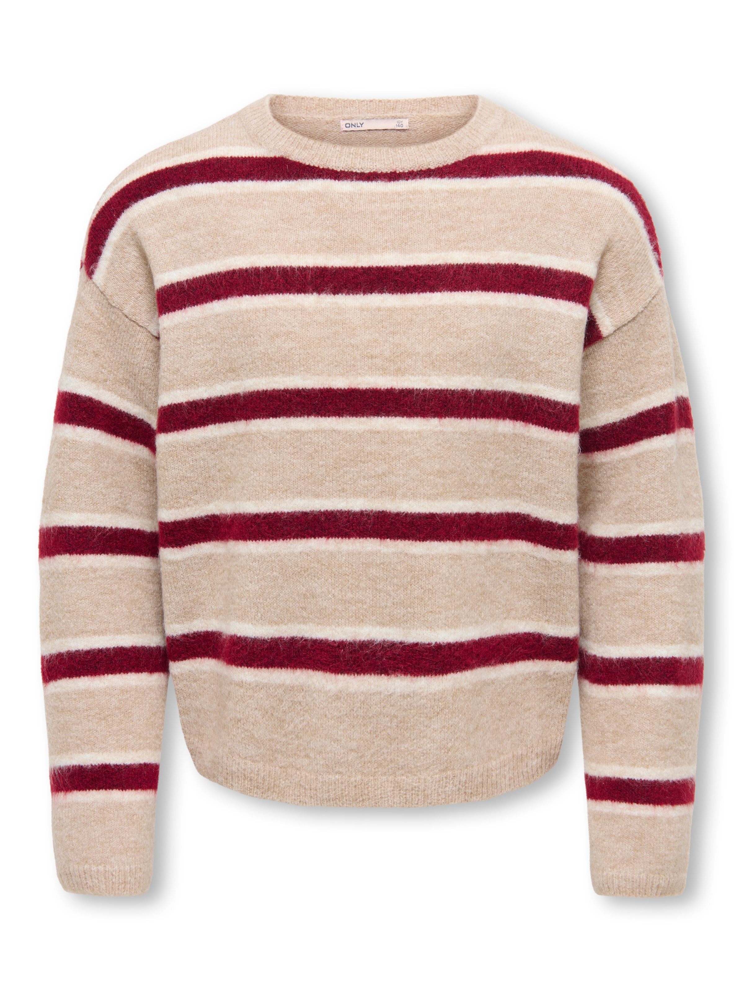 KIDS ONLY Strickpullover »KOGTALIO SCHOOL LS SHORT O-NECK KNT« Materialmix