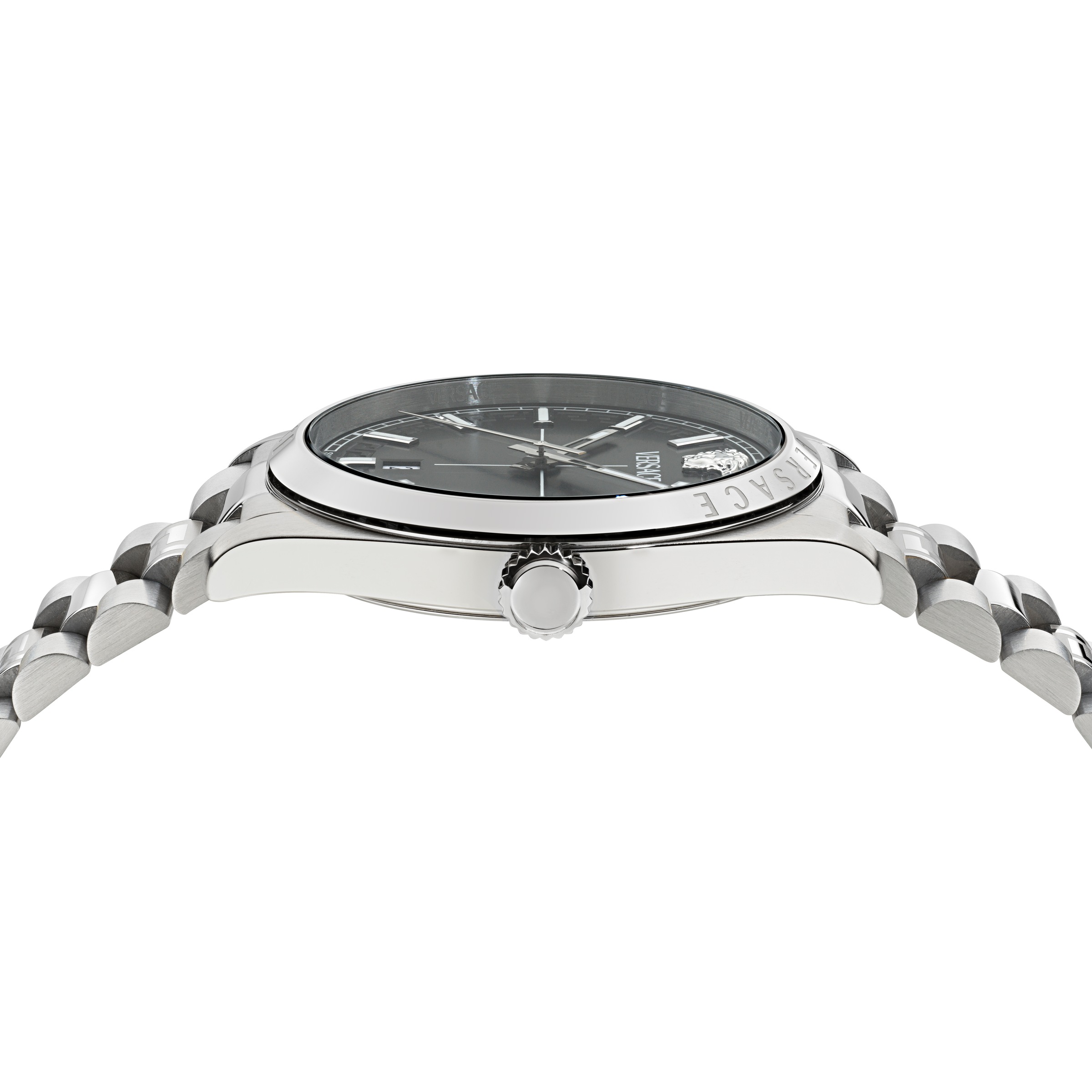 Versace Quarzuhr »MILLENYIUM GENT« Armbanduhr, Damenuhr, Herrenuhr, Swiss Made, Edelstahlarmband, analog