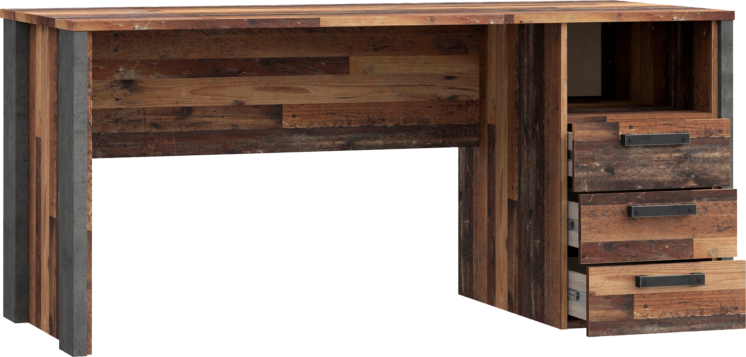 FORTE Schreibtisch »Clif«, Computertisch mit Schubladen, Industriedesign, Breite 160 cm
