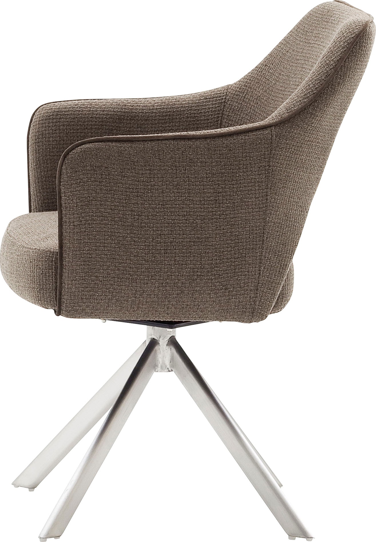 MCA furniture 4-Fußstuhl »Tonala«, (Set), 2 St., Velourstoff grob, (2er-Set), 180° drehbar, Belastbarkeit 120 kg, Sitzhöhe ca. 49 cm