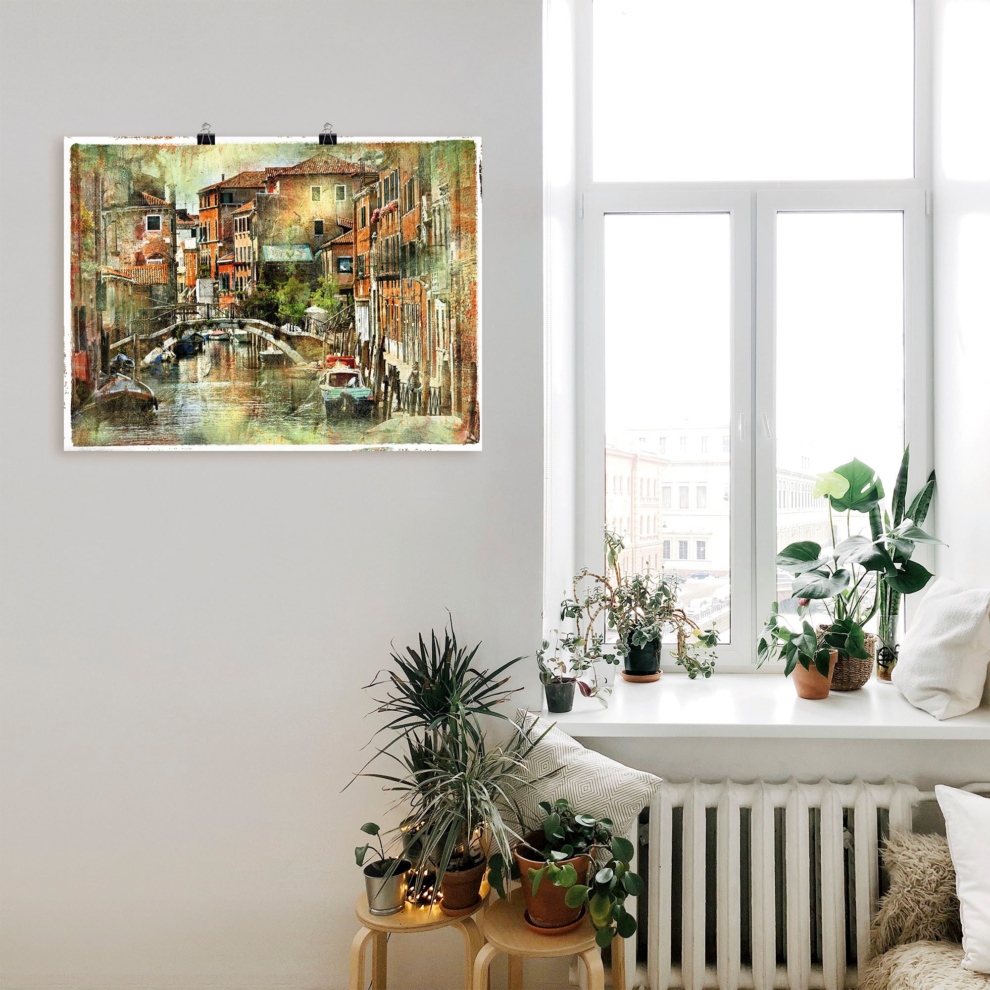 Artland Wandbild »Kanal in Venedig«, Italien, (1 St.), als Leinwandbild, Poster, Wandaufkleber in verschied. Größen
