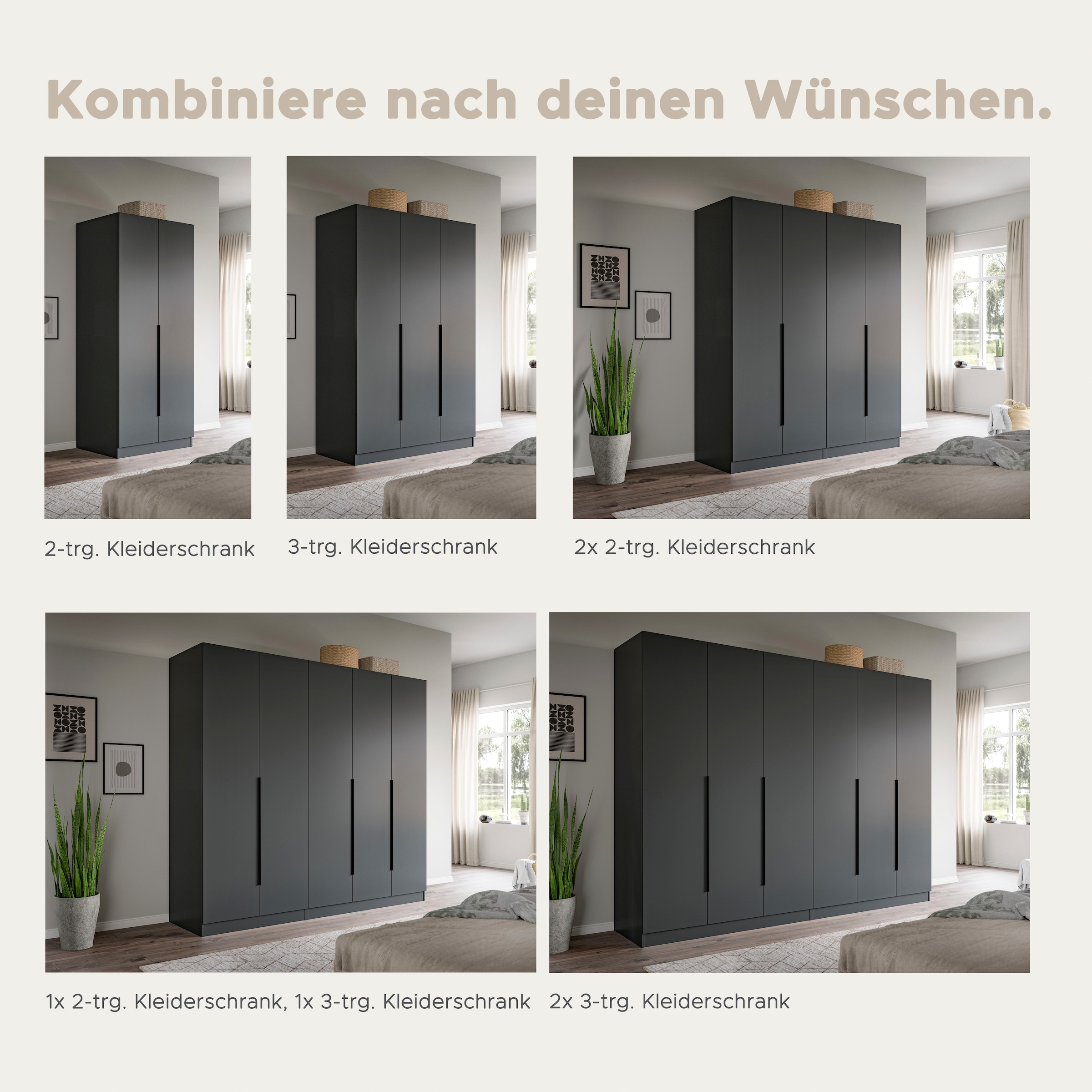 Home affaire Schrank-Set »Skarde moderner Kleiderschrank Schlafzimmerschrank Otto´s Choice« Set, wähle deine beste Schrank Kombination, 1 Stk. tlg.