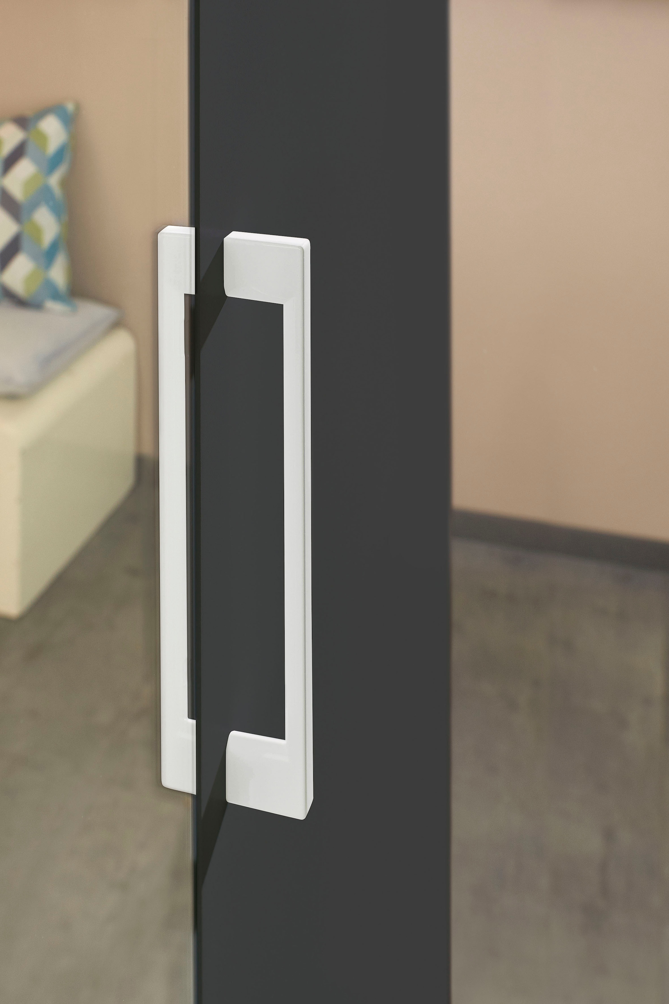rauch Drehtürenschrank und Einlegeböden, bestellen Spiegel mit »Cosmo«, online optional 6er-Set Stoffboxen extra Inkl