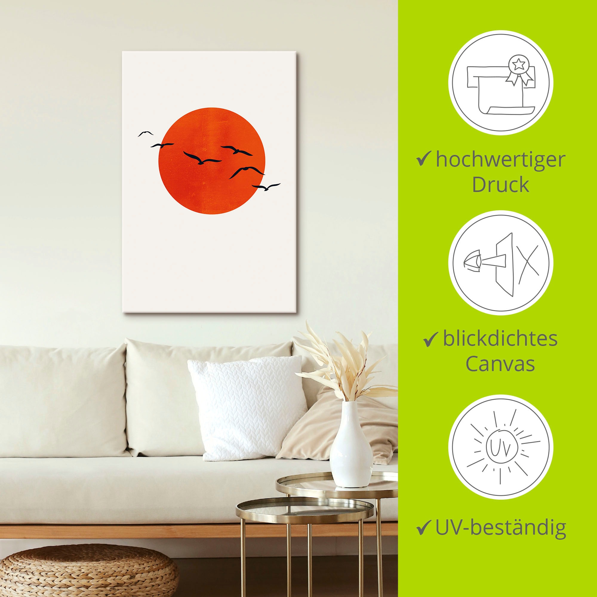 Artland Leinwandbild »Ein sonniger Tag«, Himmelsbilder, (1 St.), auf Keilrahmen gespannt