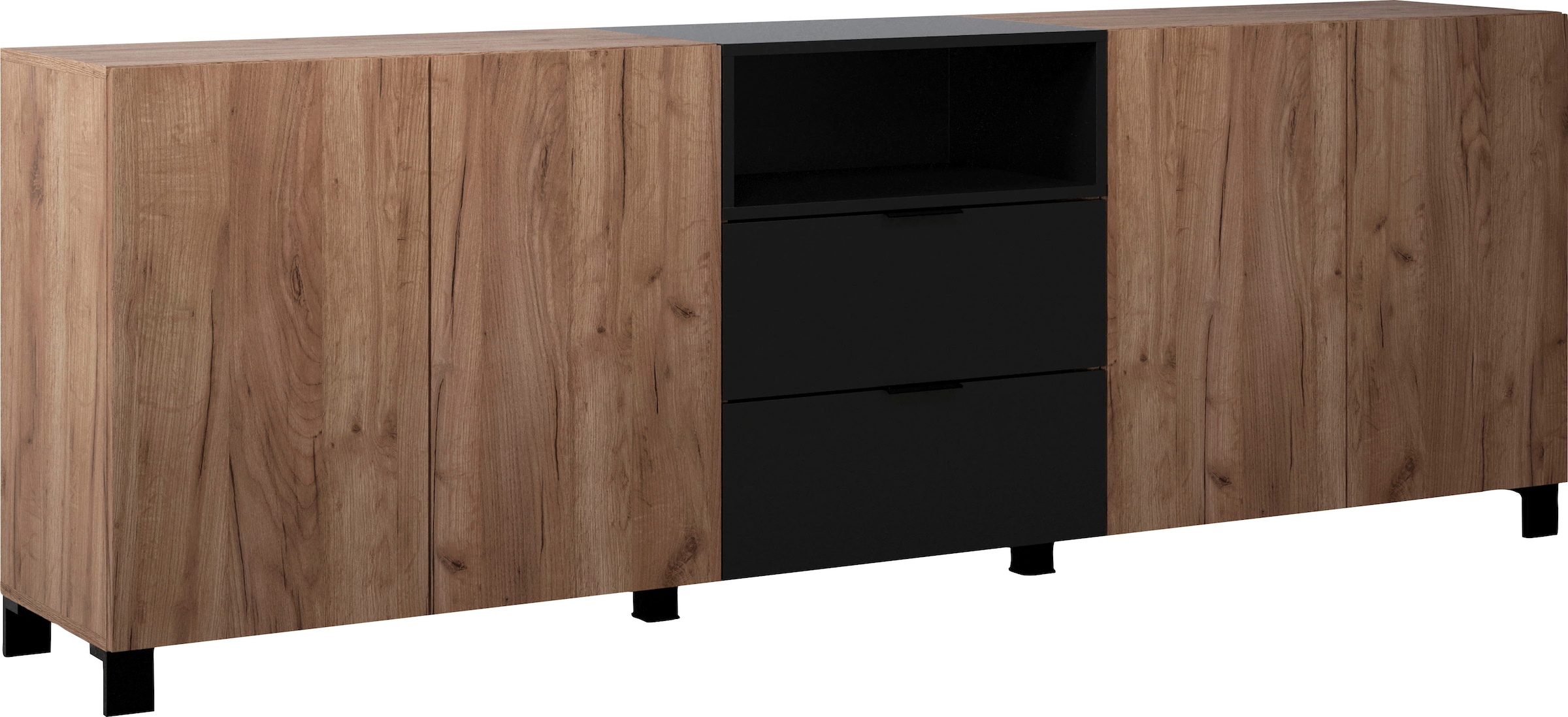 INOSIGN Sideboard »Kriens«, Anrichte mit 7 Fächern und 2 Schubladen, B/H 227/ 78 cm