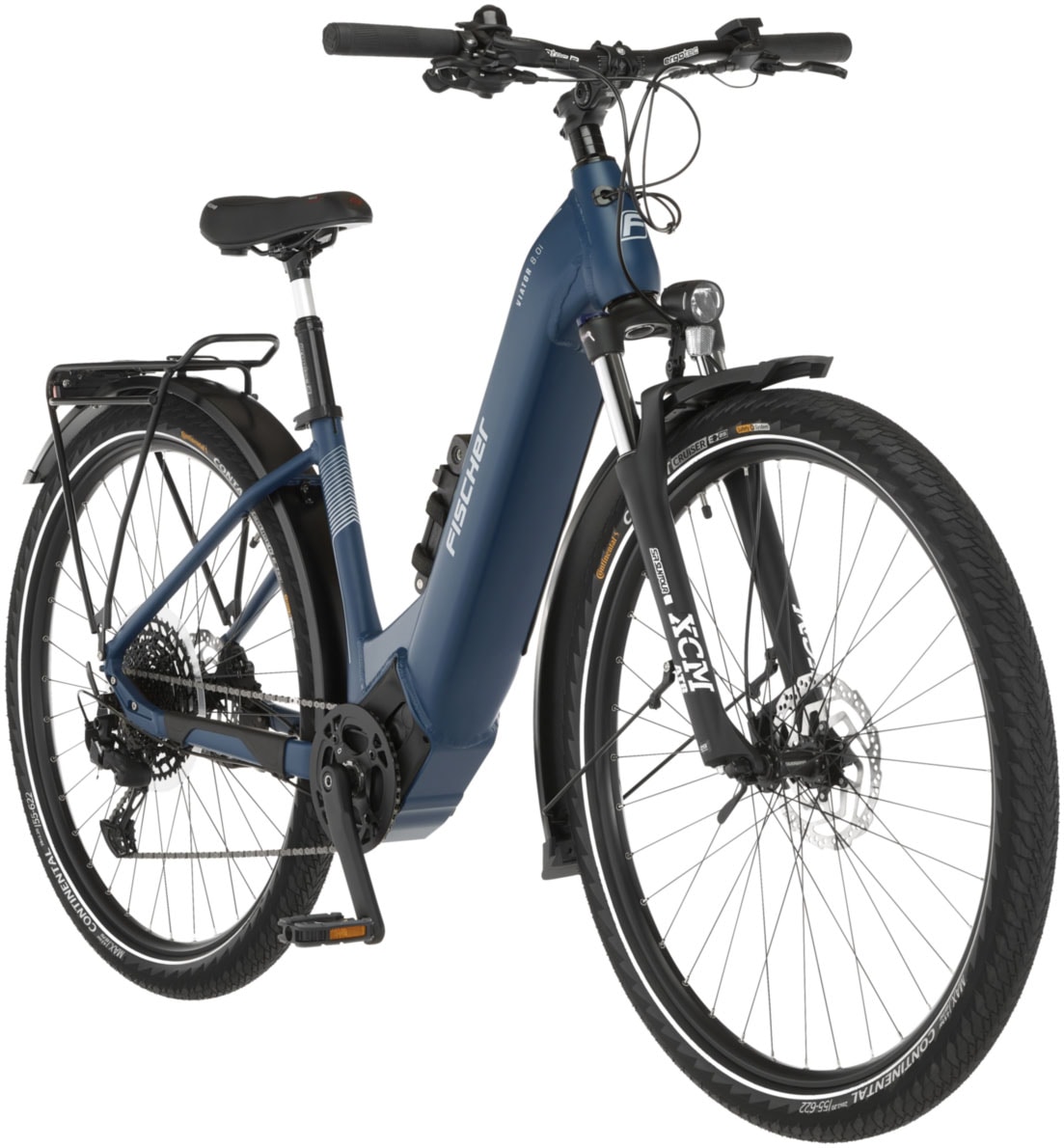 FISCHER Fahrrad »VIATOR 8.0i Damen 43« 12 Gang SRAM Eagle SX Schaltwerk Kettenschaltung Mittelmotor 250 W mit Faltschloss,  Pedelec, Elektrofahrrad für Damen u. Herren