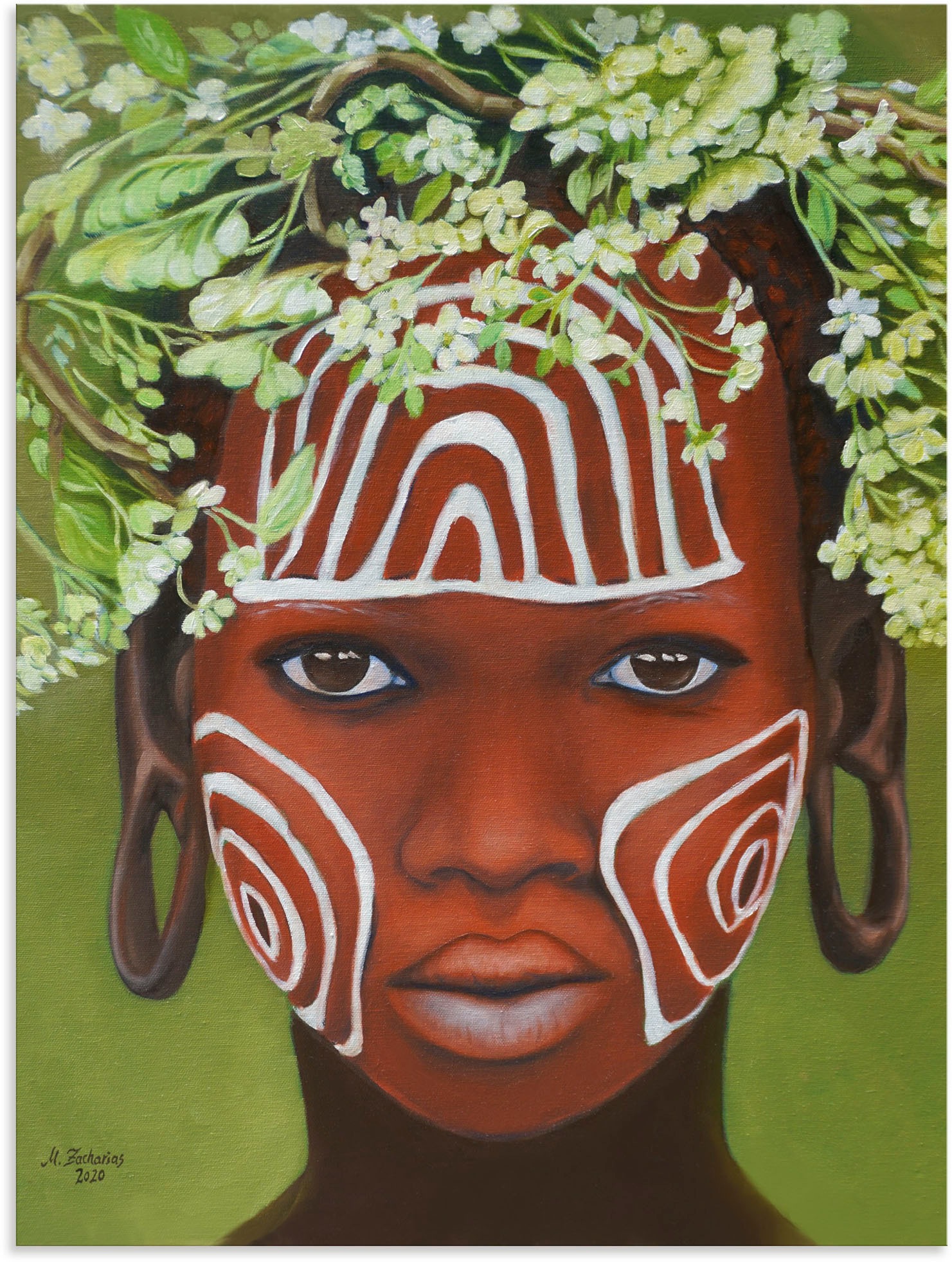 Artland Wandbild »Afrikanische Schönheit«, Bilder von Frauen, (1 St.), in vielen Größen & Produktarten - Alubild / Outdoorbild für den Außenbereich, Leinwandbild, Poster, Wandaufkleber / Wandtattoo auch für Badezimmer geeignet