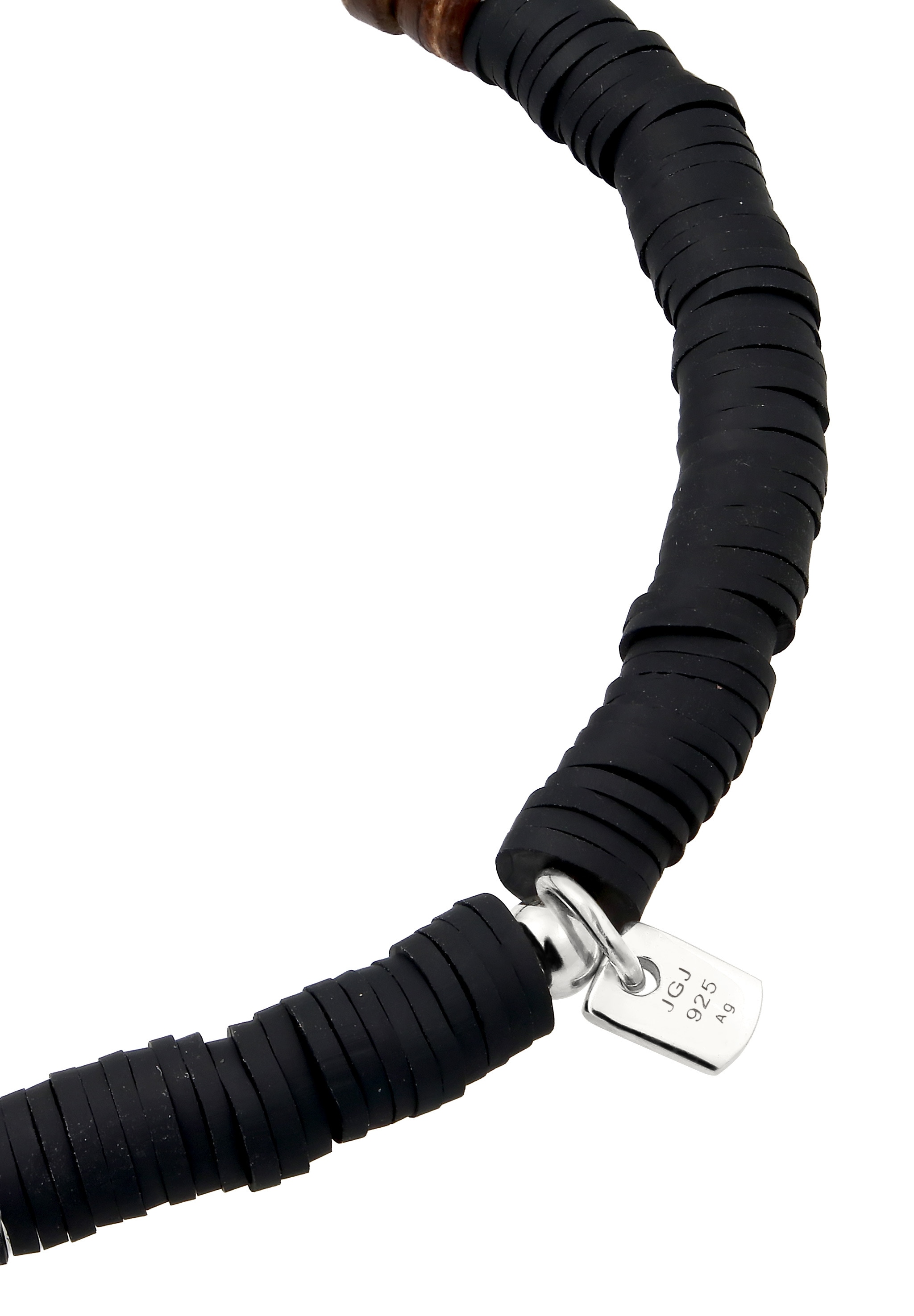 Kuzzoi Armkette »Armband Cornelian Rot Heishi Perlen 925 Sterling Silber«