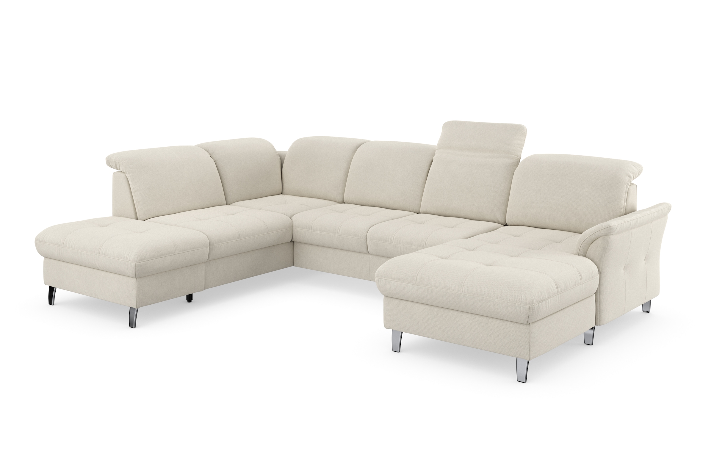 sit&more Wohnlandschaft »Maggiore U-Form«, wahlweise mit Kopfteilverstellung, Bettfunktion und Stauraum