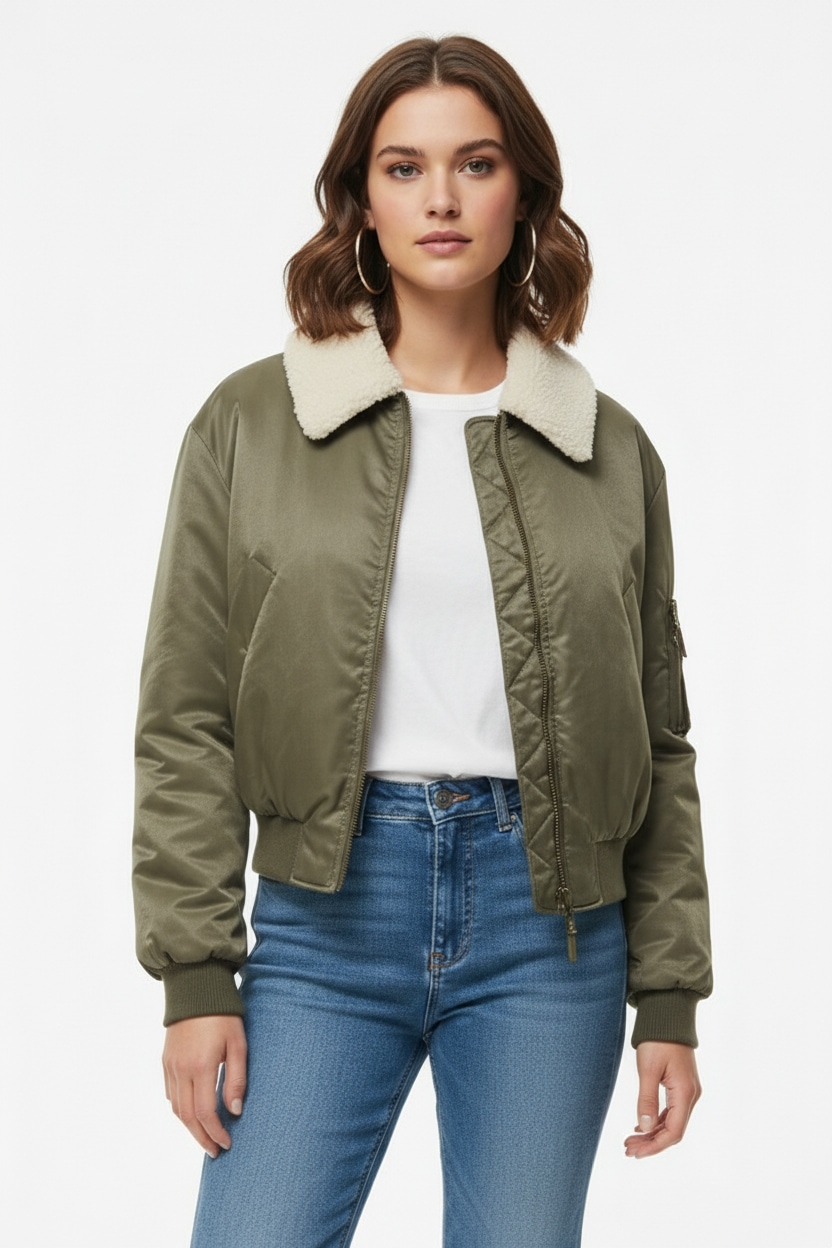 ONLY Bomberjacke »ONLSURI LIFE WASHED BOMBER CC OTW« ohne Kapuze