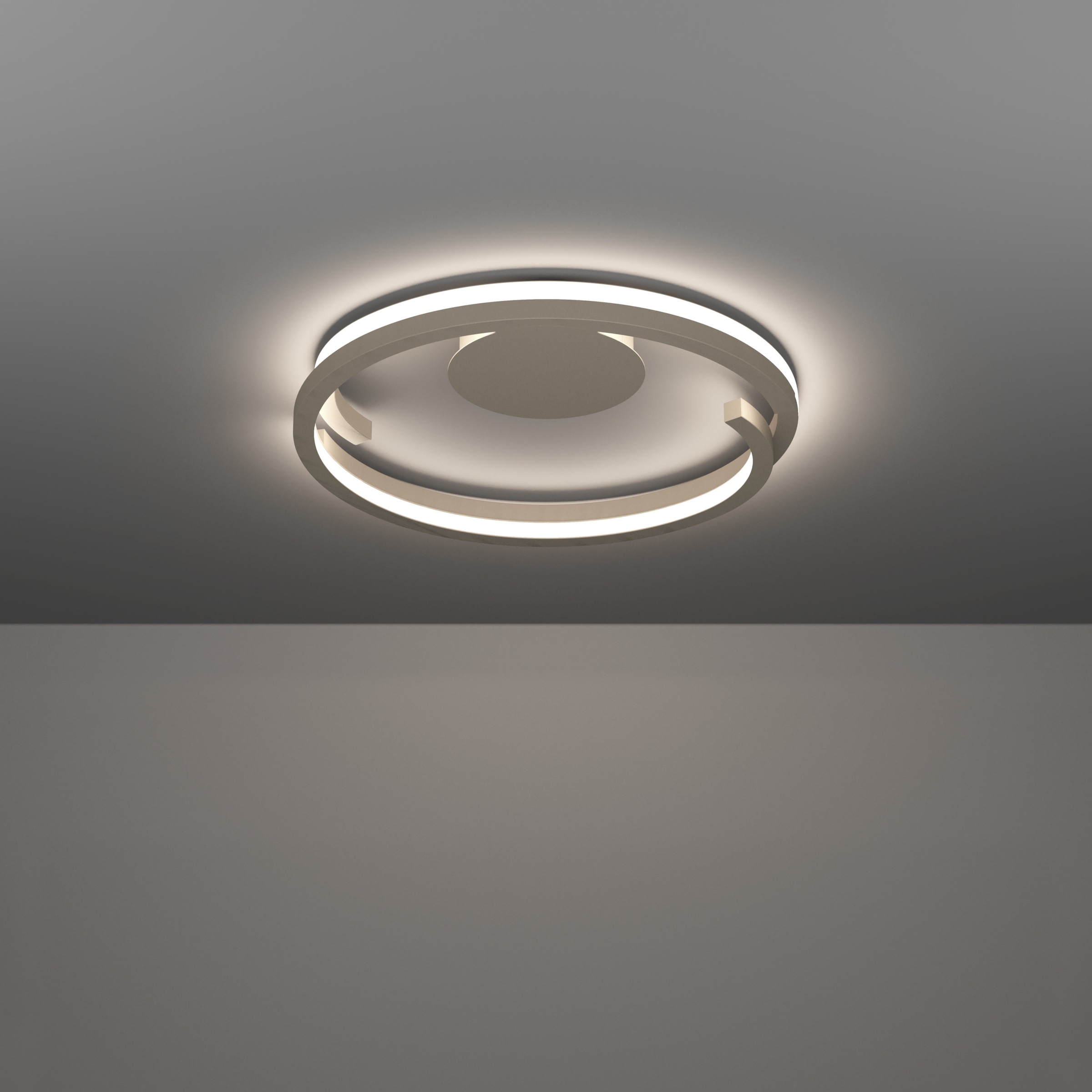 EGLO Deckenleuchte »MEZZOMONTE Deckenlampe - Alu, Stahl - LED - 40W - IP20« LED-Modul 1 Stk. Kaltweiß | Neutralweiß | Warmweiß Wohzimmerlampe, Esszimmerlampe, Flur, Schlafzimmer, H5 x Ø48 cm