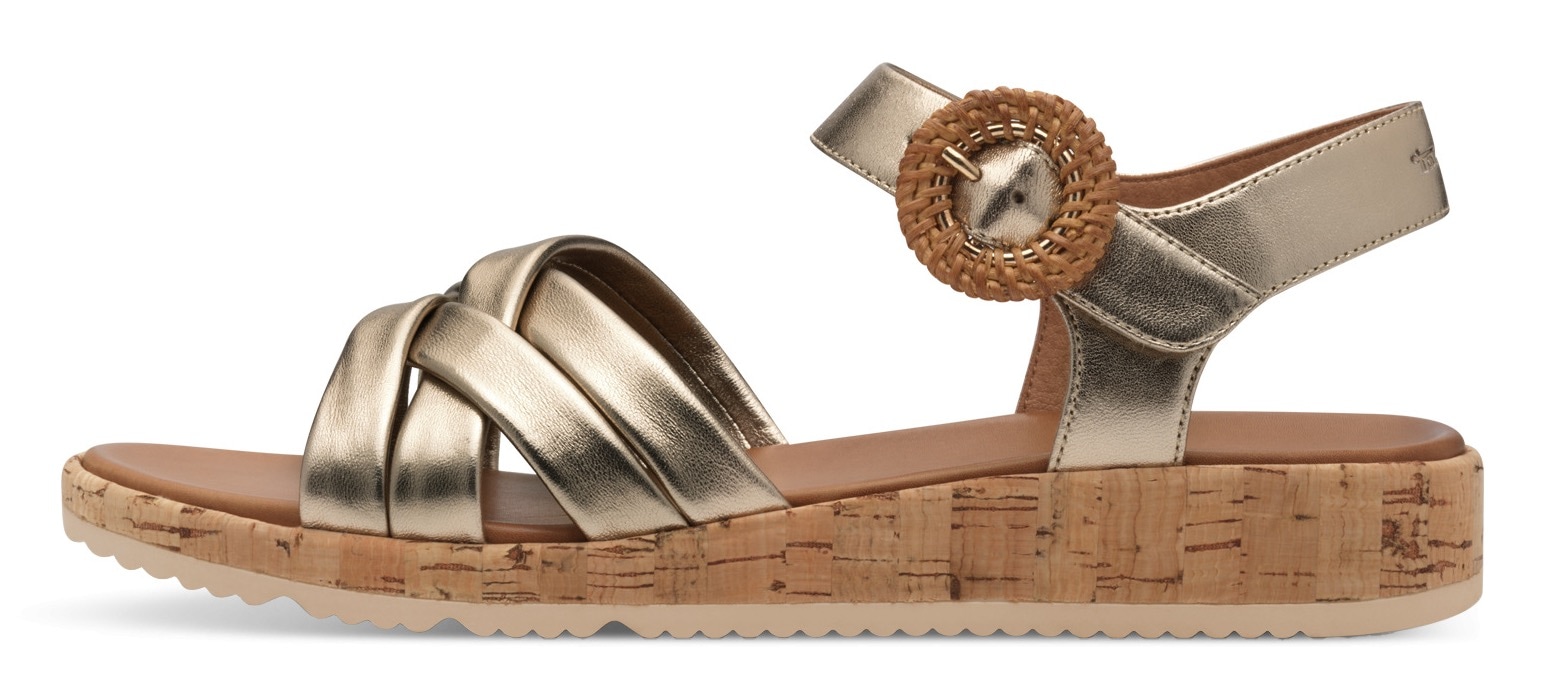 Tamaris Sandalette, Plateau, Sommerschuh, Riemchensandale mit hübscher Zierschnalle