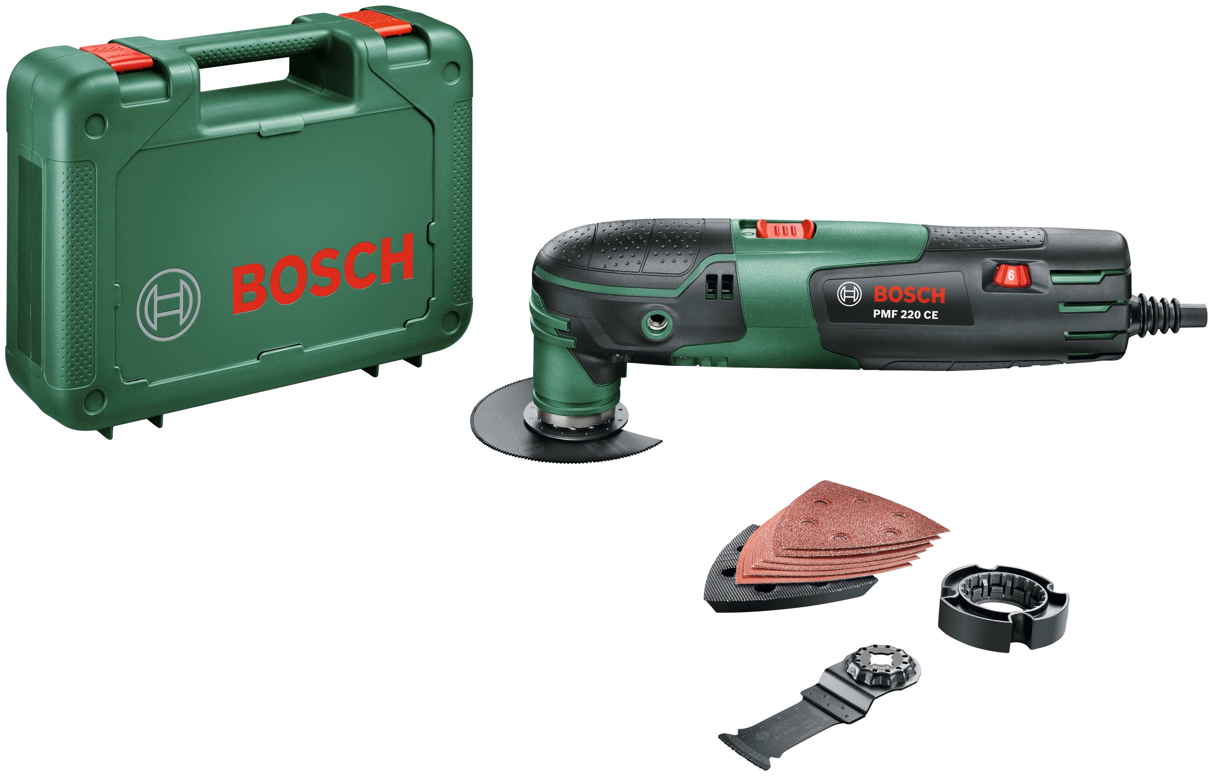 BOSCH Elektro-Multifunktionswerkzeug »PMF 220 CE«, inkl. Zubehör und Kunststoffkoffer
