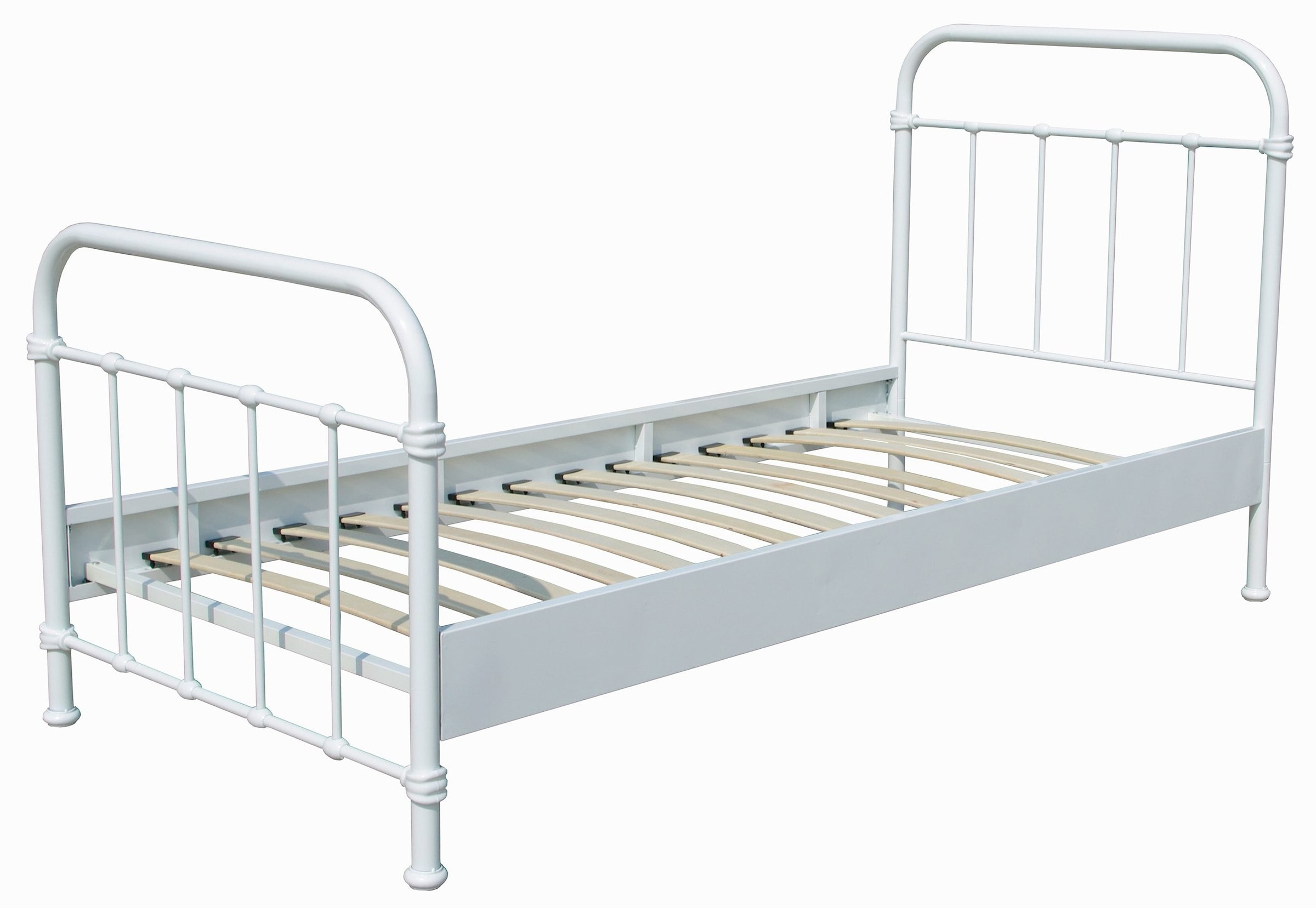 Vipack Einzelbett »New York, Bettgestell Metall, pulverbeschichtet, in zeitlosem Design«, (H/T ca. 100x210cm, inkl. Lattenrost, sehr stabil gebaut), zwei Breiten und mehrere Farben zu Auswahl