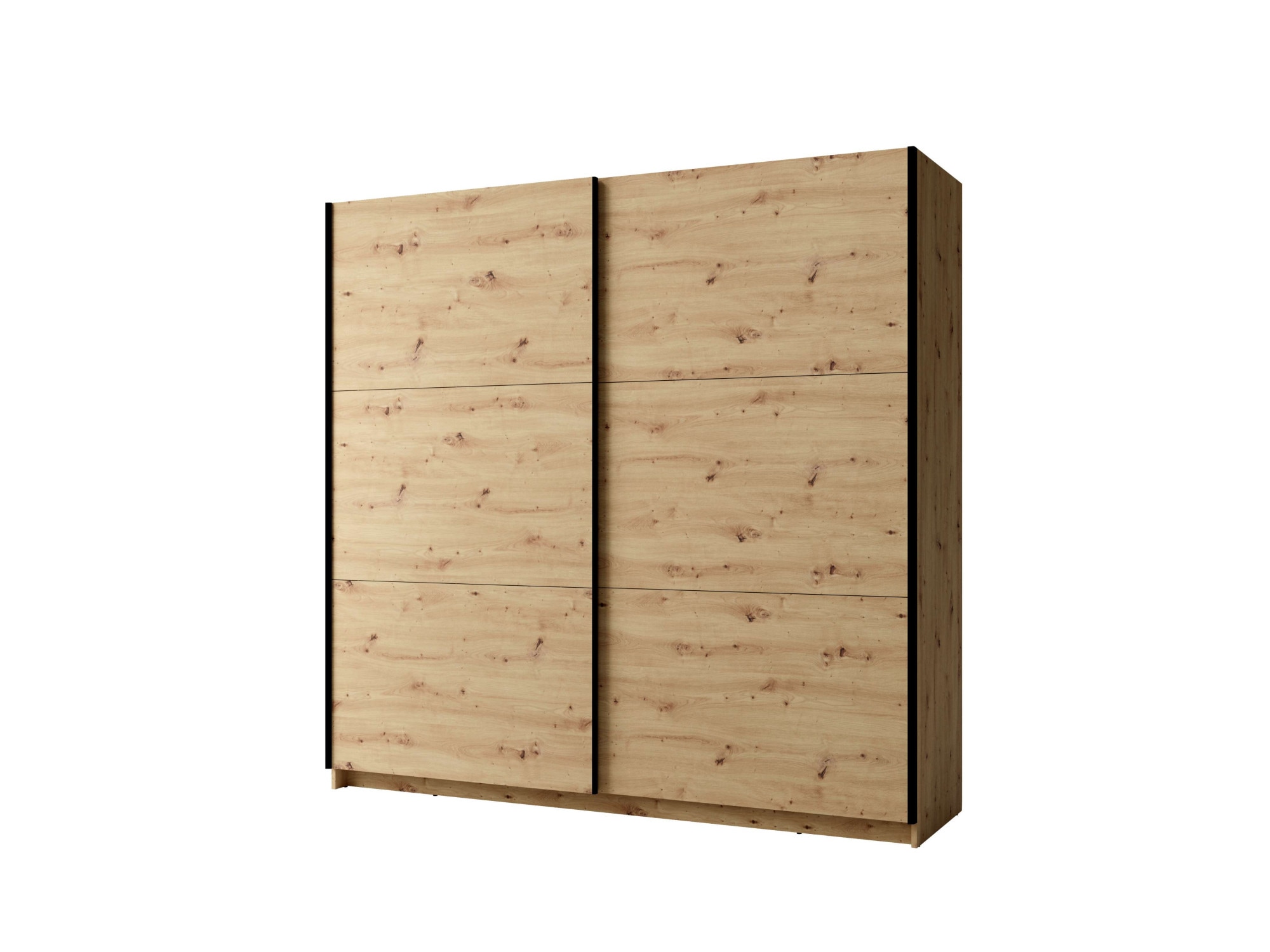 INOSIGN Kleiderschrank »Kleiderschrank Fresno mit 5 Einlegeböden und Kleiderstange«, Garderobe mit 2 Schwebetüren, B/H/T 150/207/62 cm