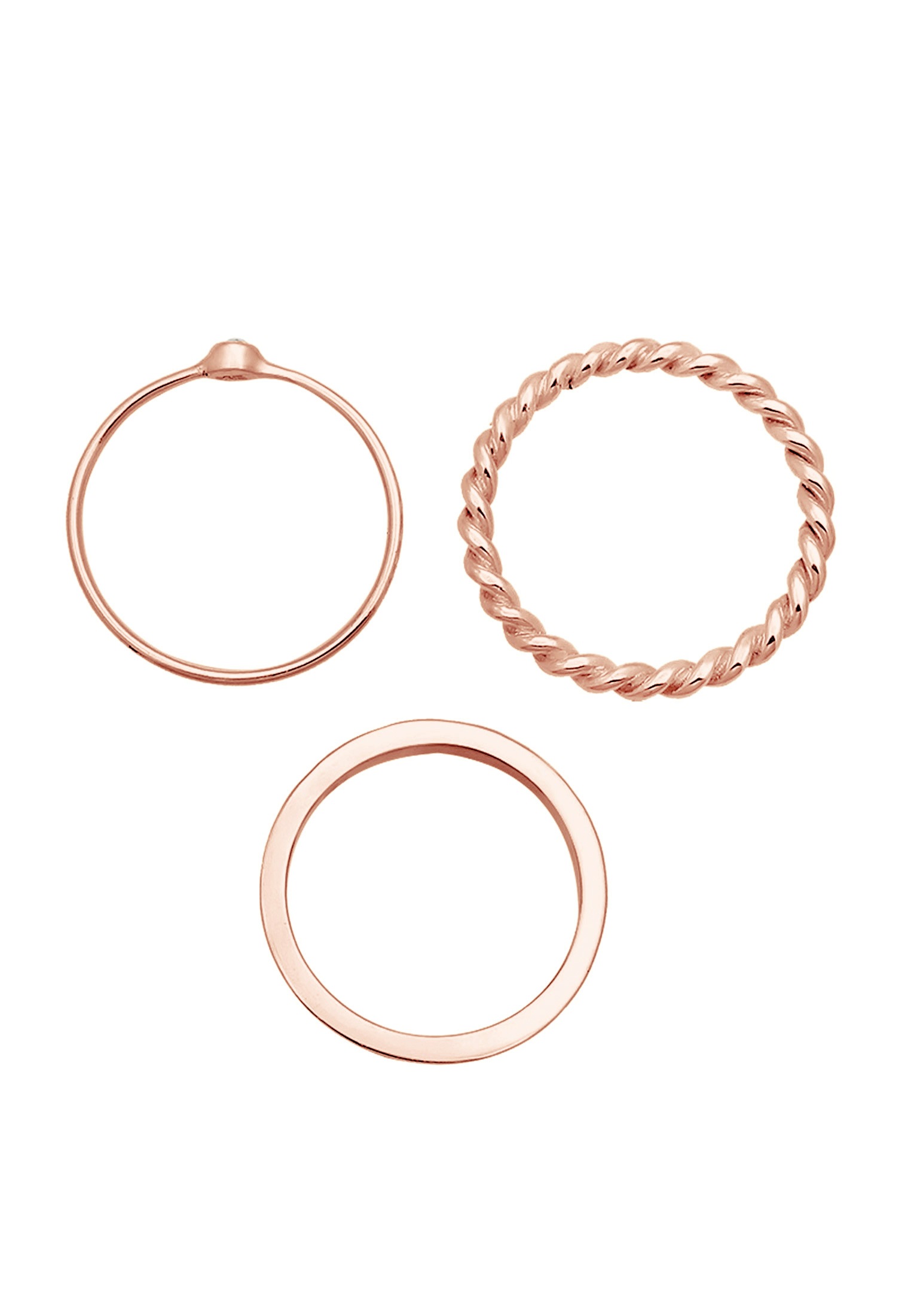 Elli Ring-Set »Ring Ring-Set mit 925 Silber, mit Kristallen von Swarovski®«