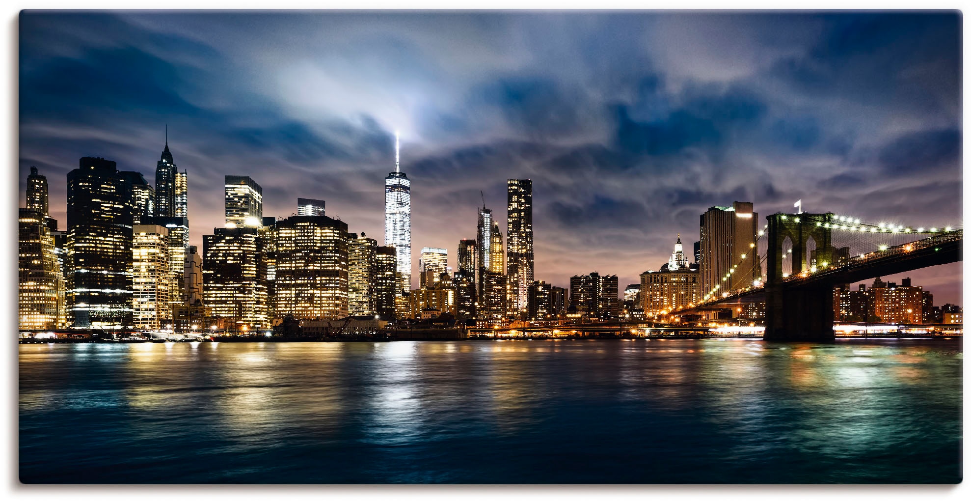 (1 Alubild, über bei verschied. Artland als Größen Outdoorbild, »Sonnenaufgang OTTO Wandbild online St.), Amerika, Manhattan«, in Leinwandbild