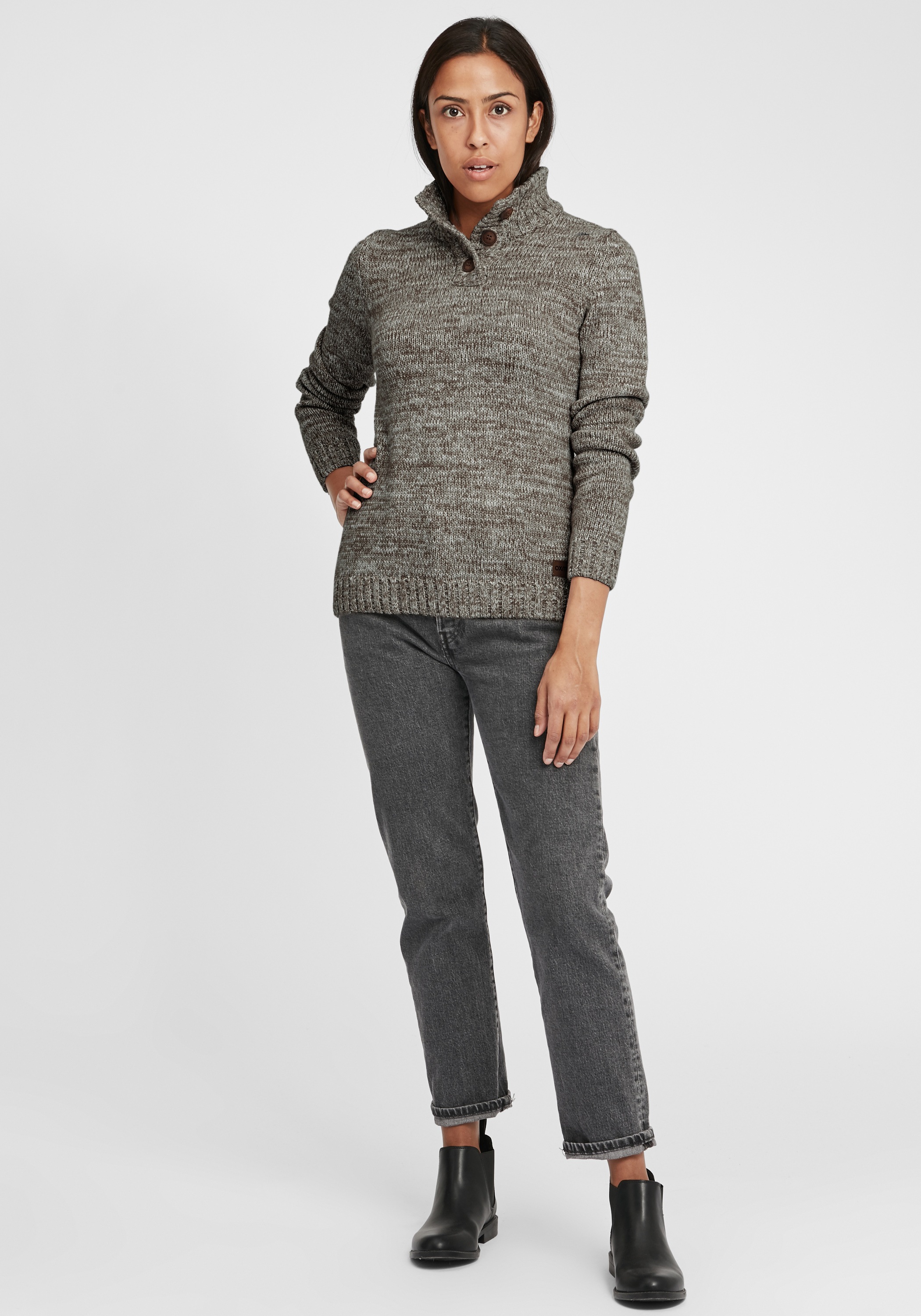 OXMO Strickfleece-Pullover »Strickpullover OXPhiklicita«