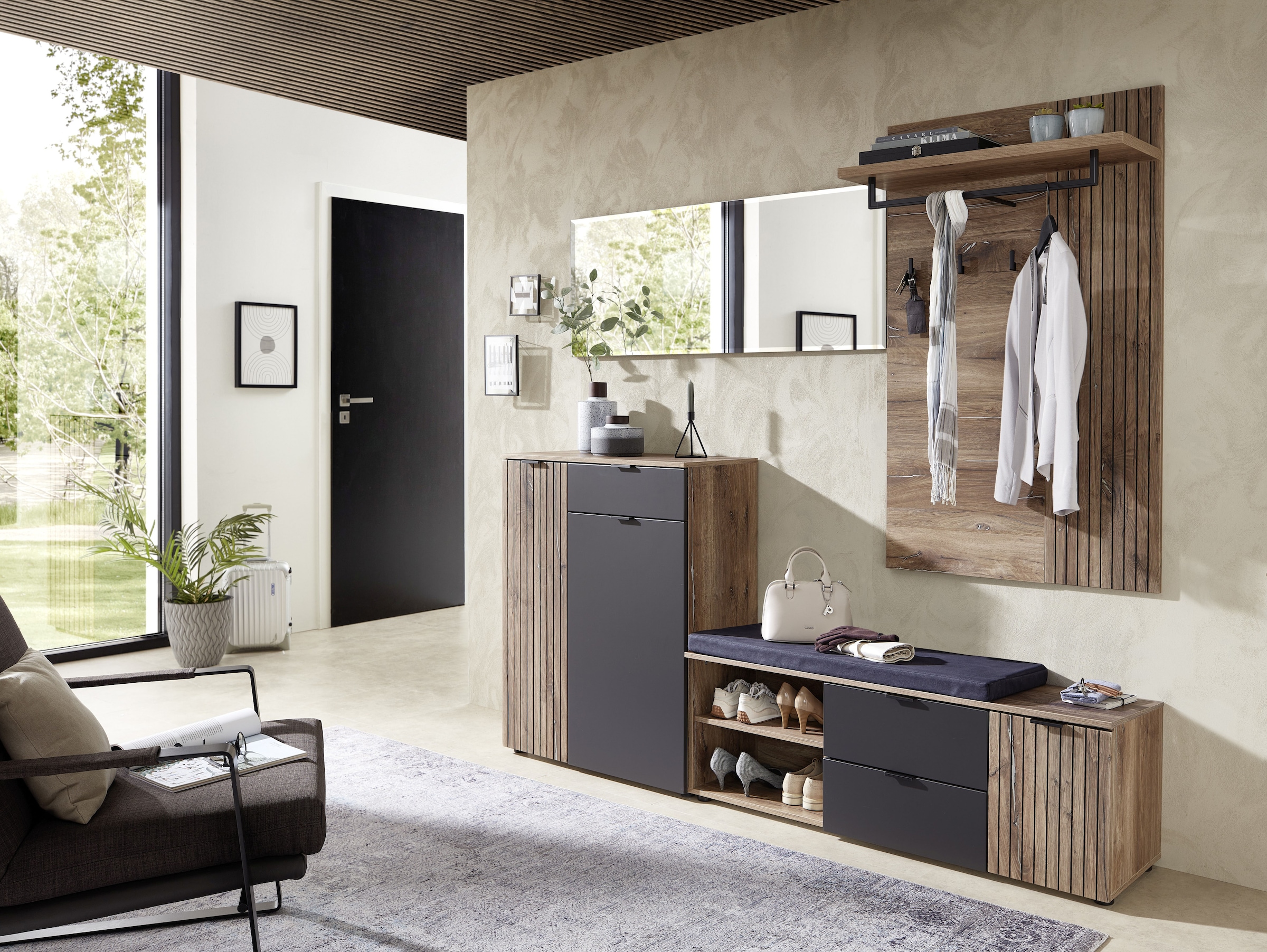 Innostyle Garderoben-Set »LINEA Garderoben Set,besteht aus 4 Typen, 216x204x38cm (B/H/T)«, (4 St.)