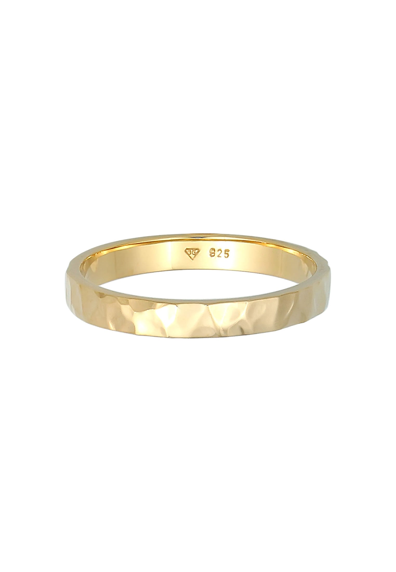 Elli Silberring »Ring Basic Bandring Fein Gehämmert 925 Silber«