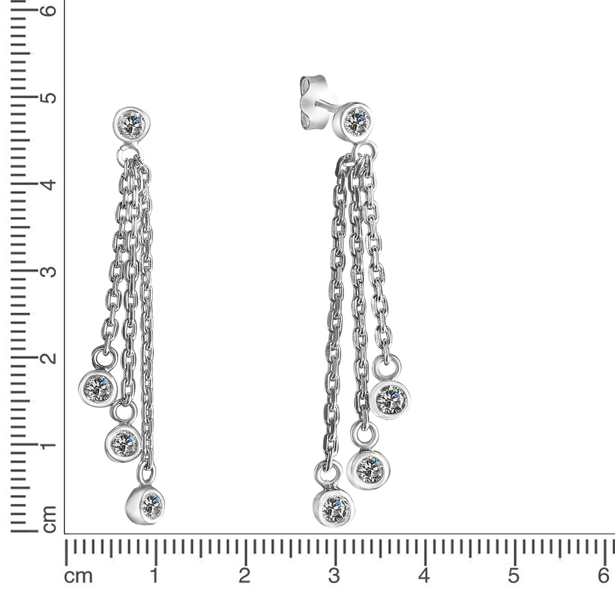 Firetti Paar Ohrstecker »Schmuck Geschenk Silber 925 Ohrschmuck Ohrringe Layering« mit Zirkonia (synth.)