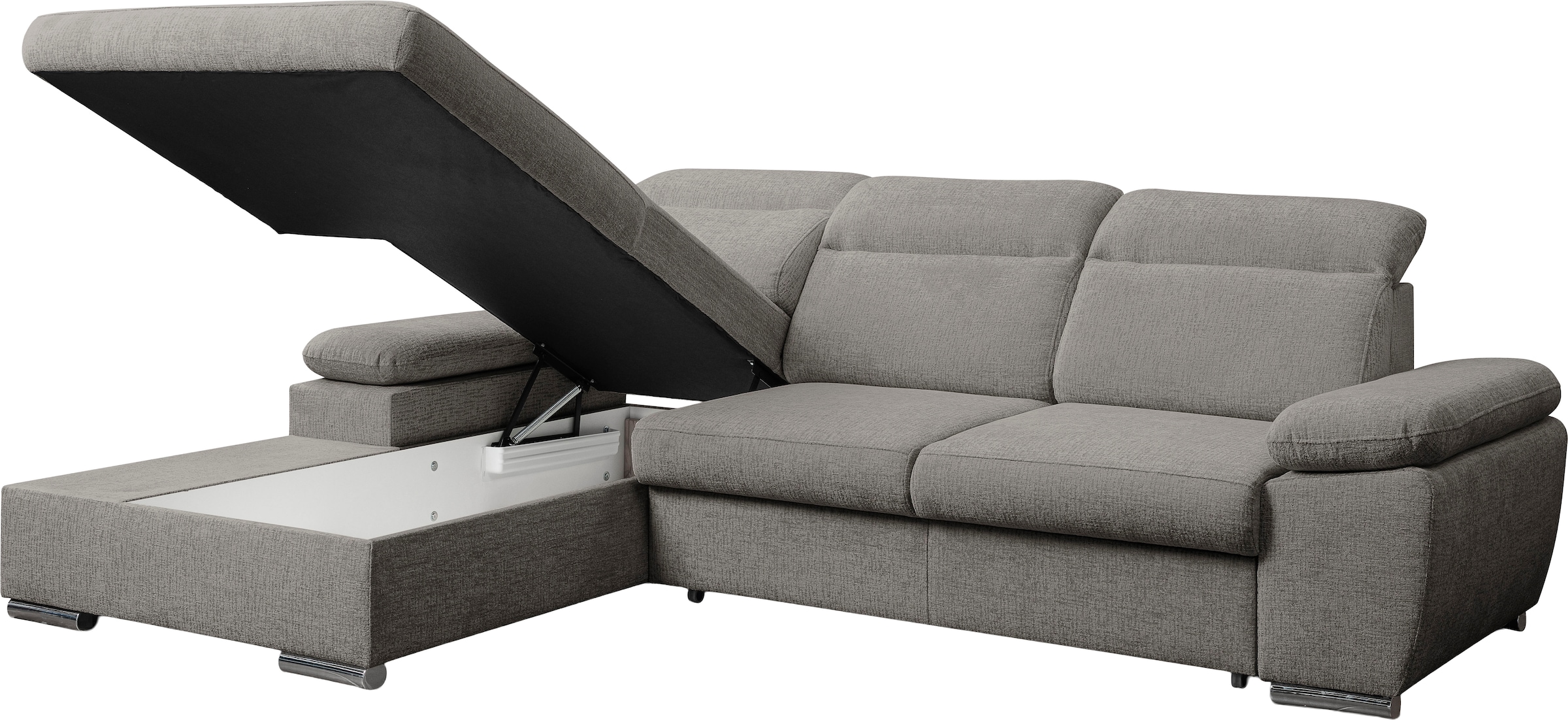 WERK2 Ecksofa »Palma modernes Schlafsofa mit Bettkasten, L-Form, B/T 282/185 cm«