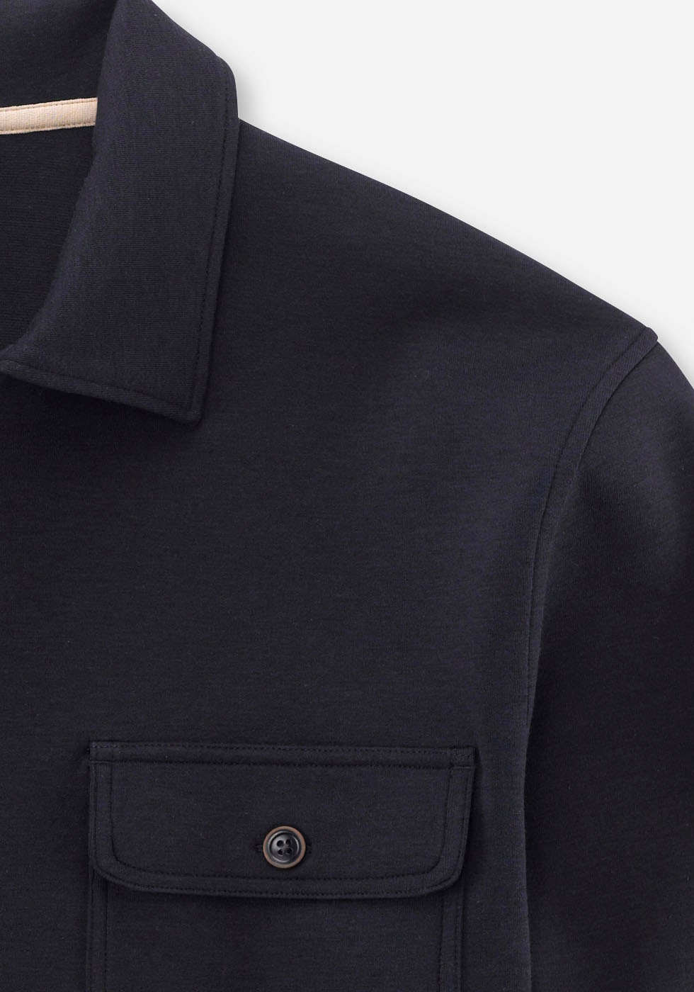 OLYMP Langarmhemd »Modern Fit«, Overshirt mit Wollanteil