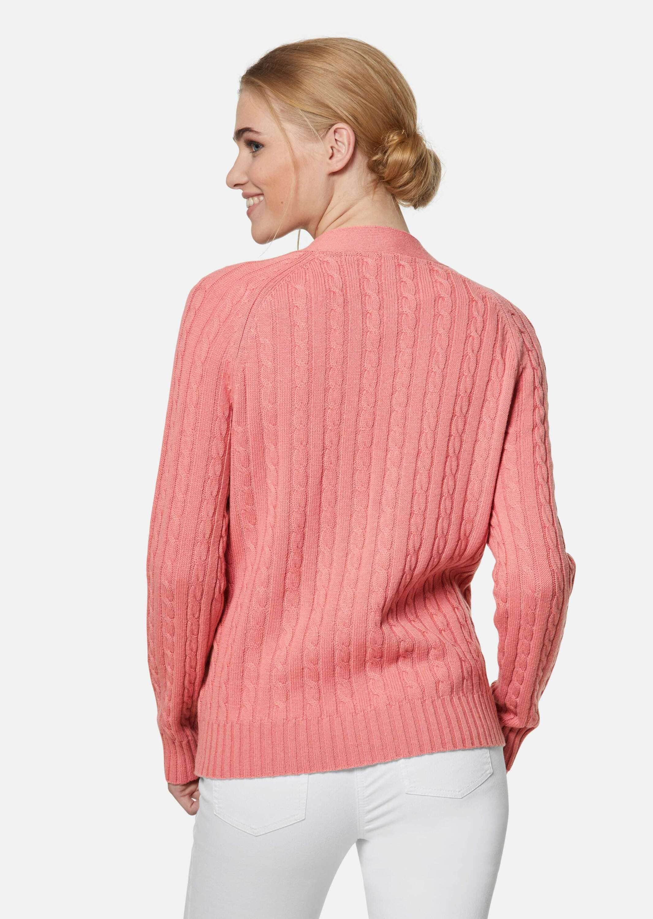 MADELEINE Strickjacke »Strickjacke Strickjacke mit Zopfmuster in angesagten Farben«