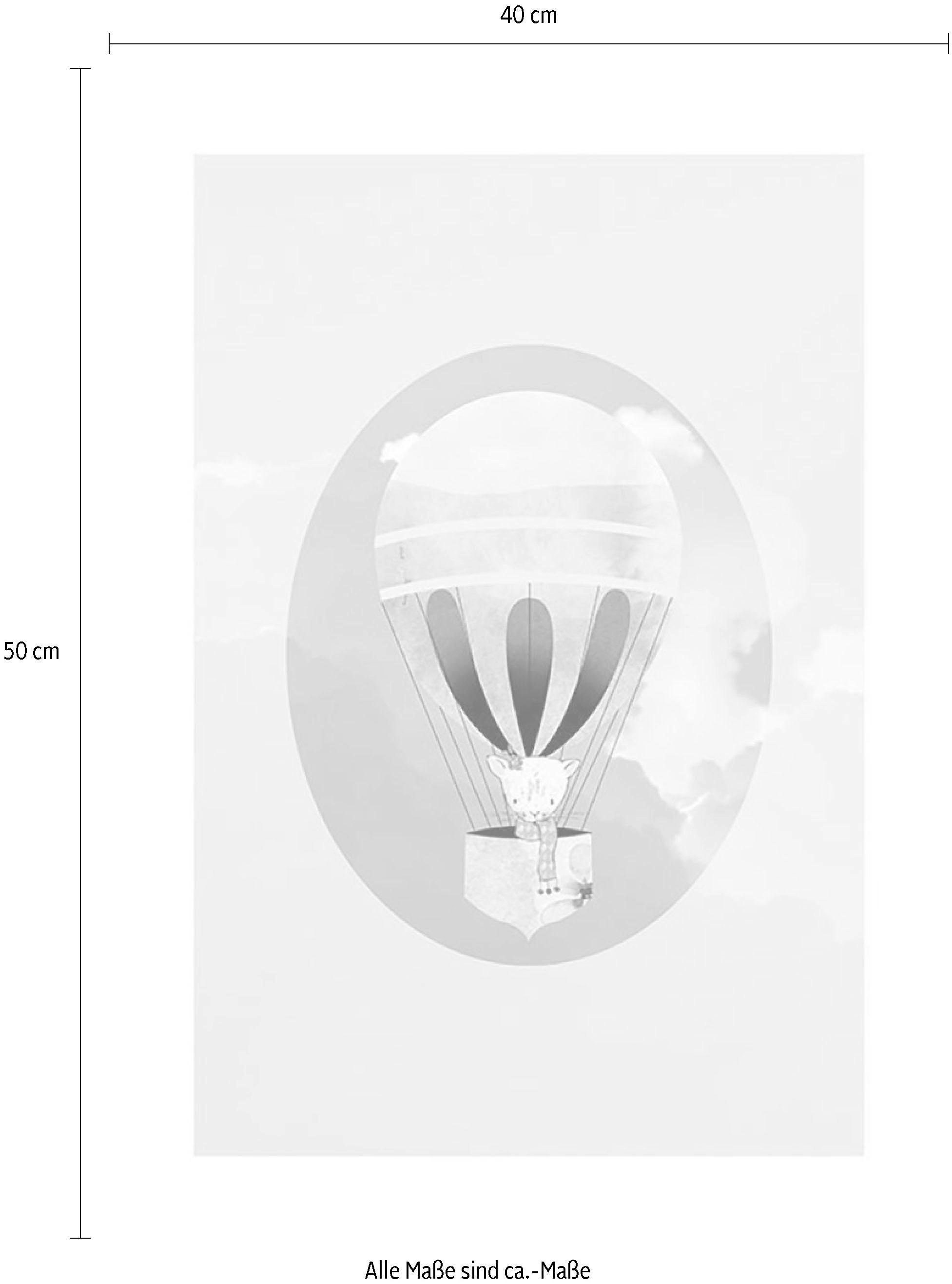 Komar Poster »Happy Balloon Green«, Figuren, Kinderzimmer, Schlafzimmer,  Wohnzimmer im OTTO Online Shop