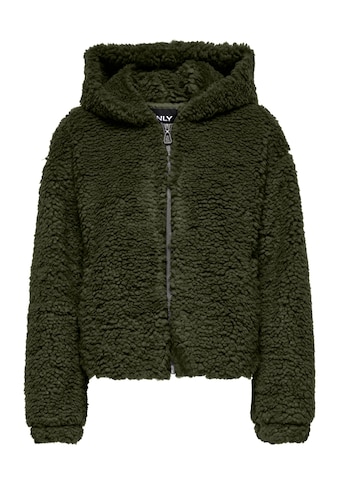 Kapuzenplüschjacke »ONLELLIE SHERPA HOODED JACKET CC OTW«, mit Kapuze