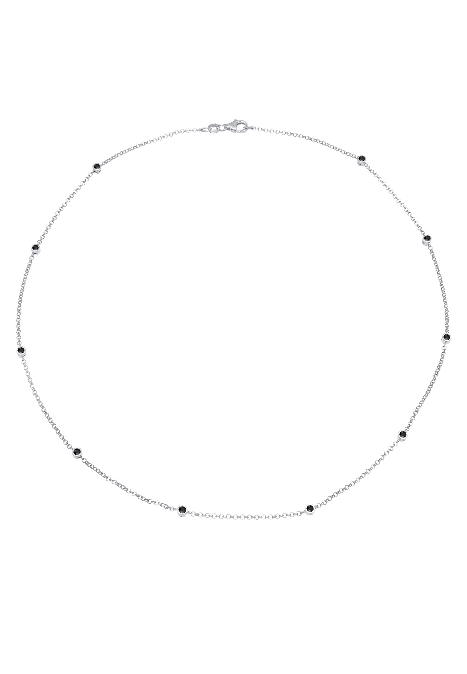 Elli Silberkette »Halskette Solitär Glamouröse Kristalle 925 Silber«