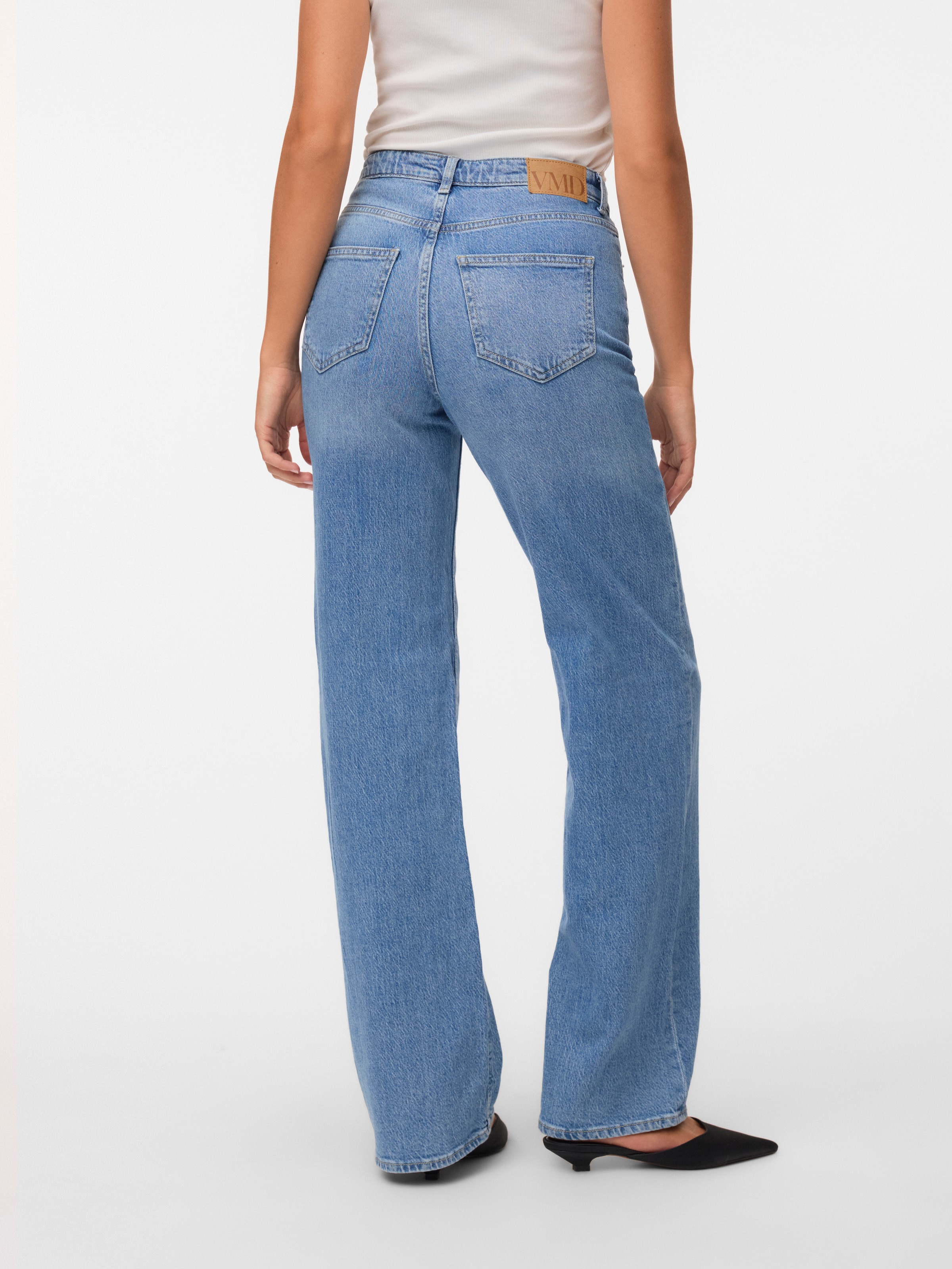 Vero Moda High-waist-Jeans »VMTESSA HR WIDE JEANS RA3065 GA NOOS« Baumwollmischung, high waist, wide fit