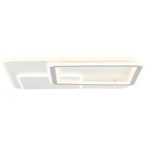 Brilliant LED Deckenleuchte »Savare«, 1 flammig, dimmbar über Fernbedienung, Nachtlicht, Metall/Acryl, weiß/grau