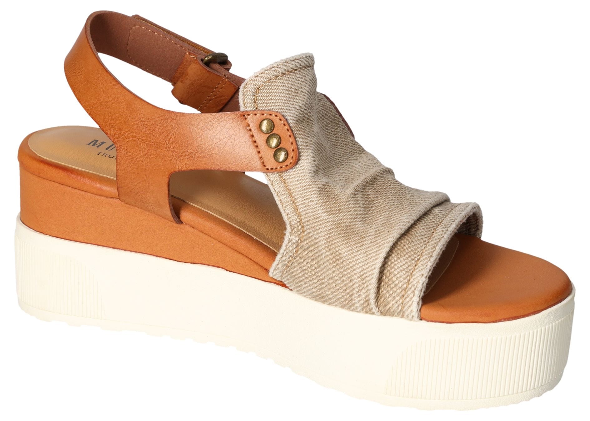 Mustang Shoes Keilsandalette, Keilsandale, Plateausandale mit Klettverschluss