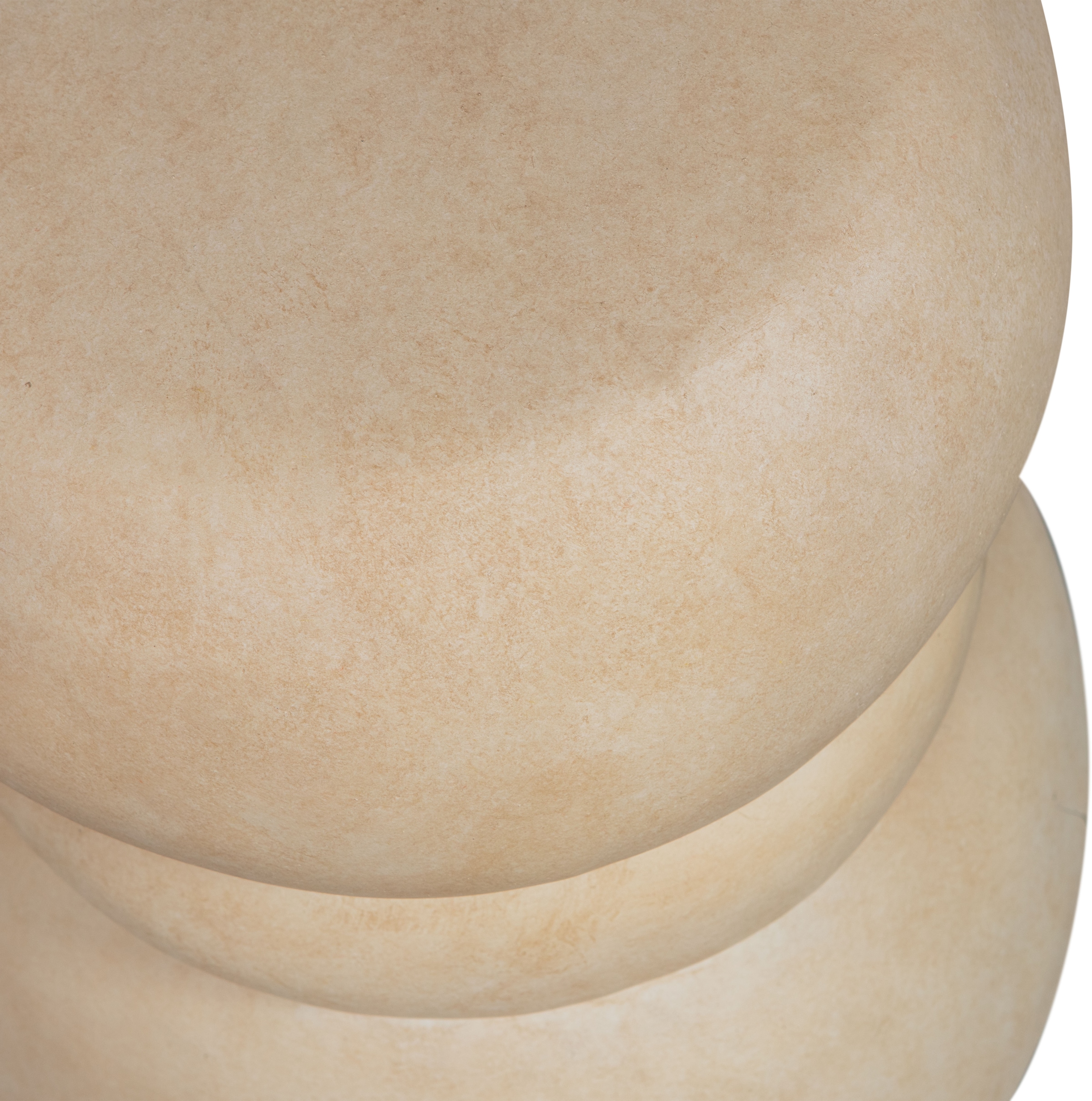 WOOOD Beistelltisch »Yvo aus Fiberclay in Betonoptik, organisch gestapelt 37x35x47 cm« Tragkraft 20 kg, Materialstärke 1 cm, Sitzfläche Ø 33 cm