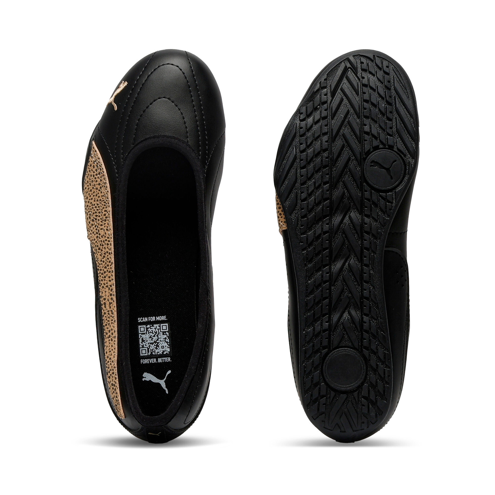 PUMA Sneaker »CATCH SOLEIL BALLERINA TOPCAT«  mit Leo-Print, leicht profilierte Gummi-Laufsohle