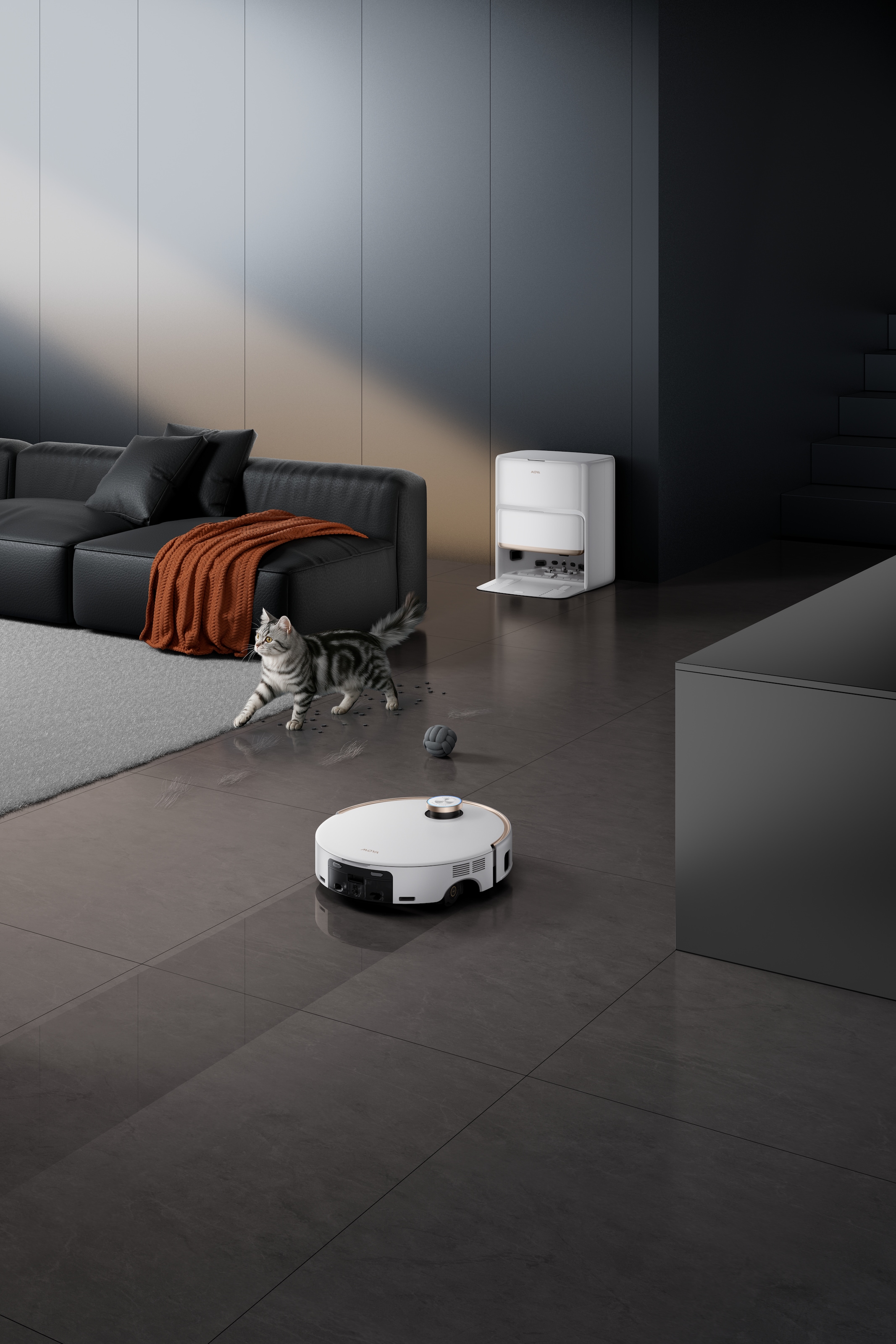 Mova Saugroboter »Z60 Ultra Roller Complete, App- & Sprachsteuerung,« Vollautomatische Basisstation, Anti-Verhedderungsbürste,