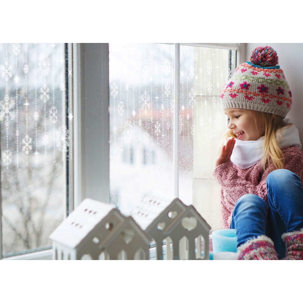 MySpotti Fensterfolie »Look Schneeflocken white«, halbtransparent, glattstatisch haftend