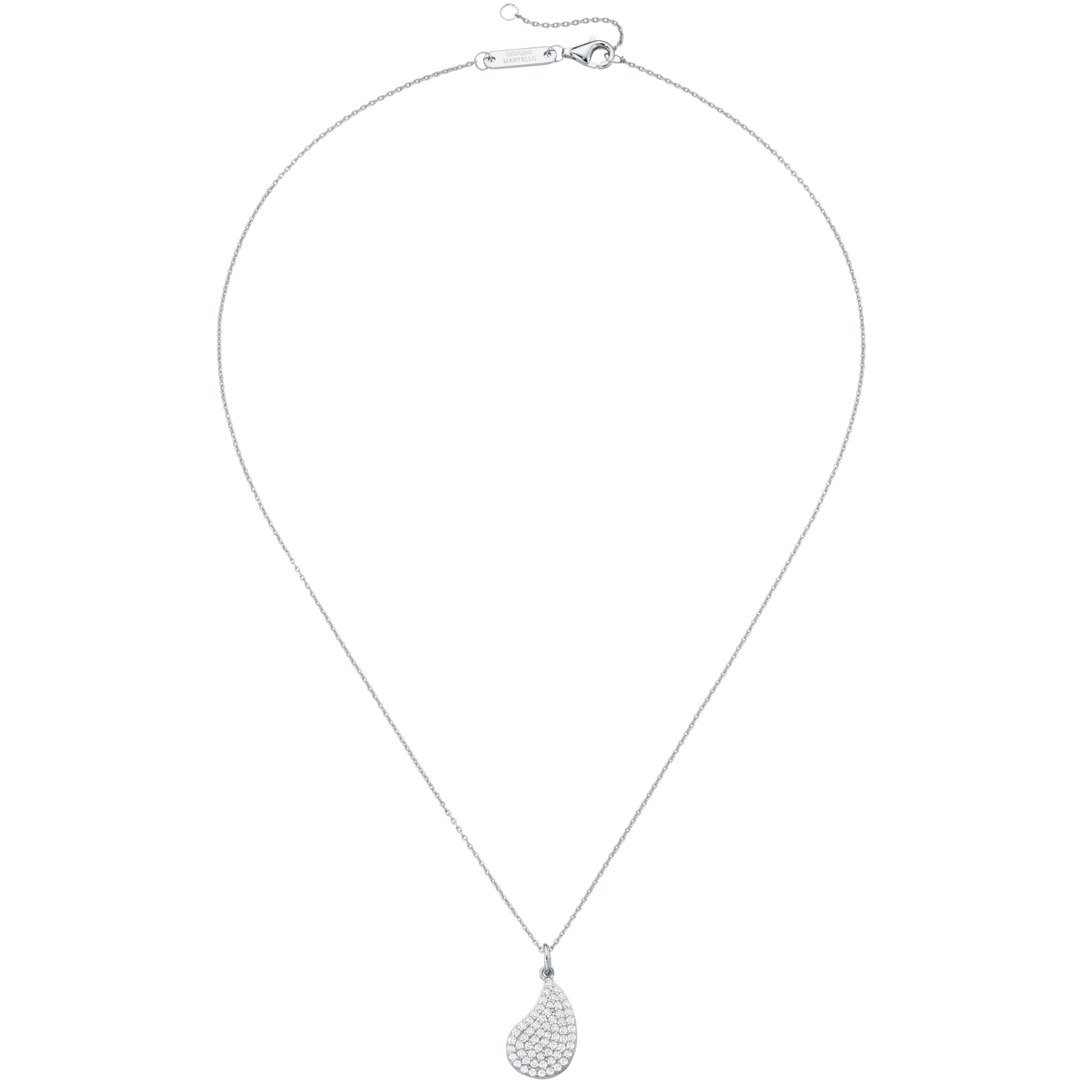 GIORGIO MARTELLO MILANO Kette mit Anhänger »Kette Anhänger Tropfen, mit Zirkonia, Silber 925«